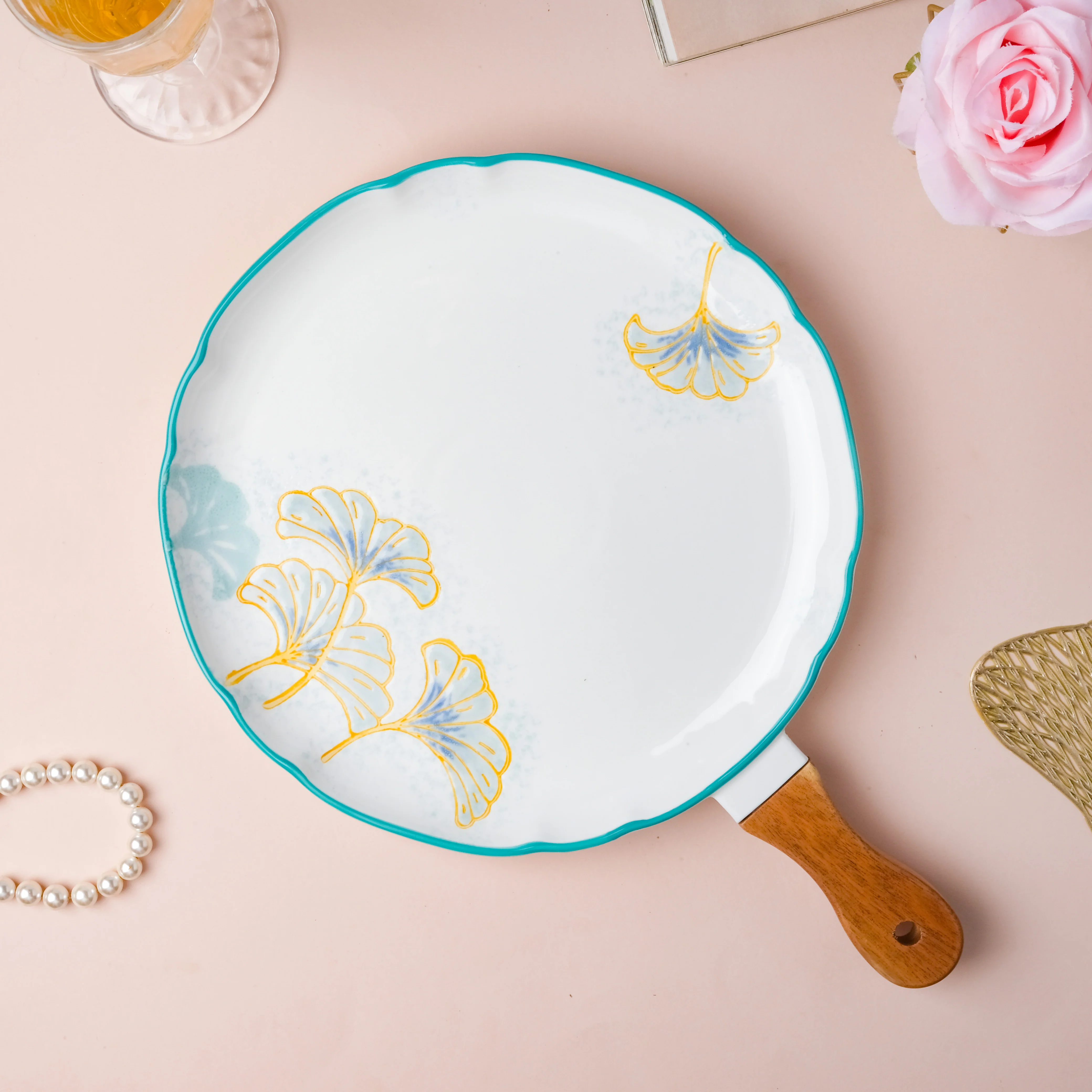 Floral Circular Bbq Plate Small - Image 2