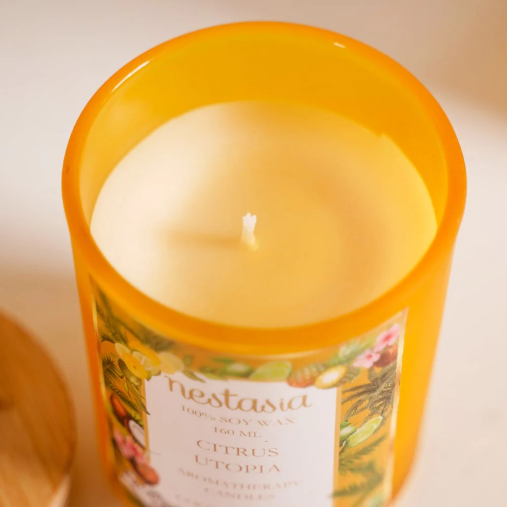 Citrus Scented Candle Jar With Lid Set Of 2 - Image 8