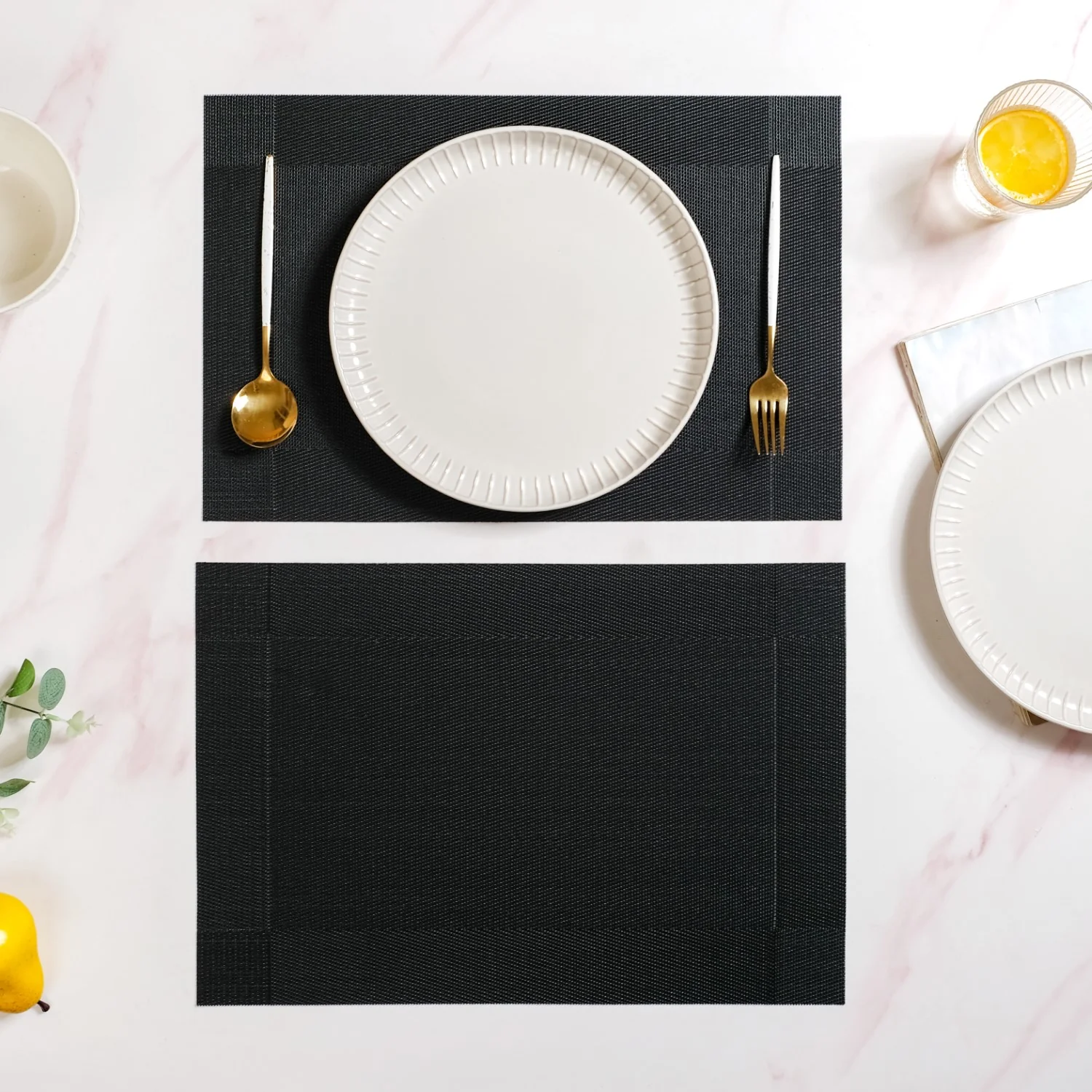 Classic Black Table Mat Set Of 6 - Image 7