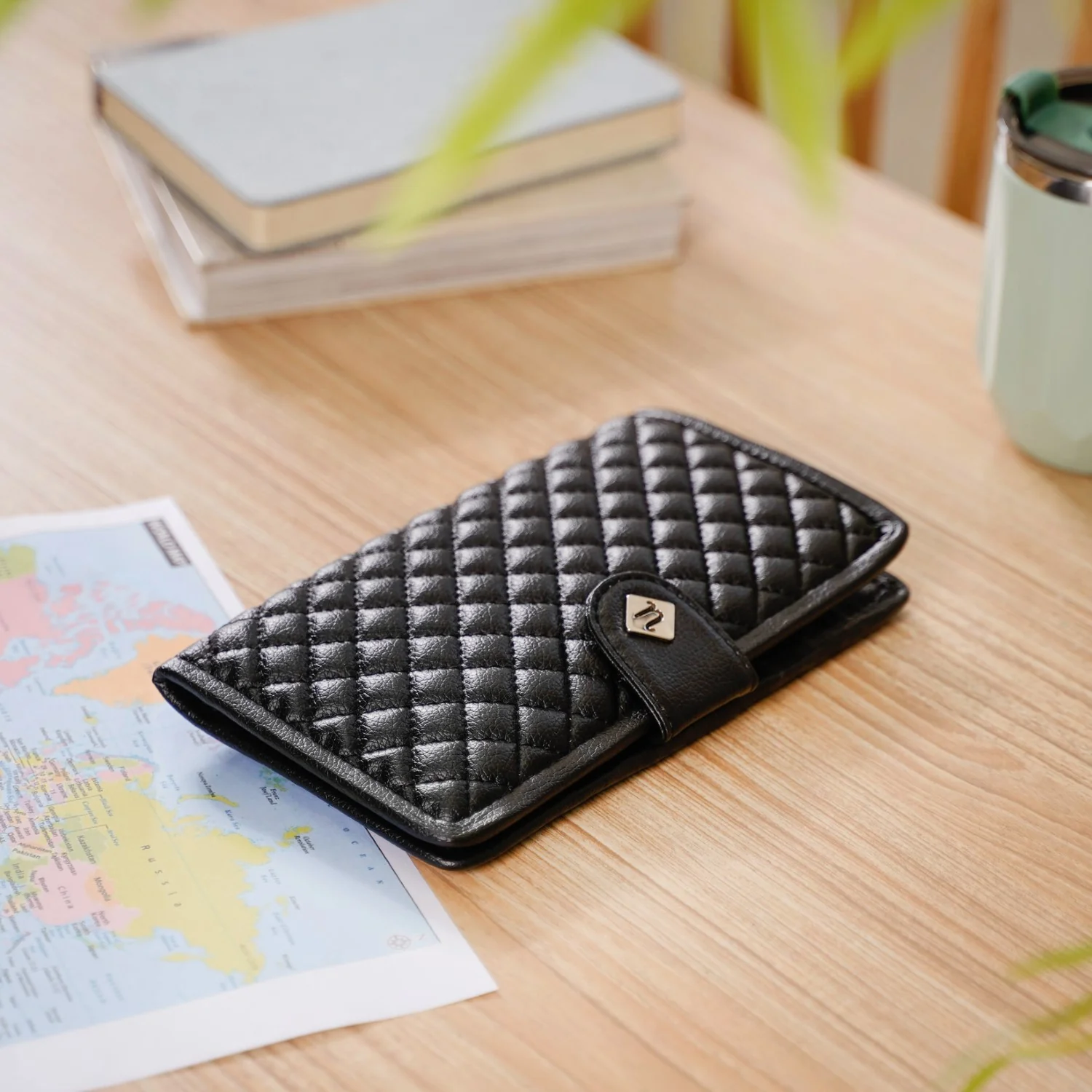 Classic Black Travel Wallet - Image 2