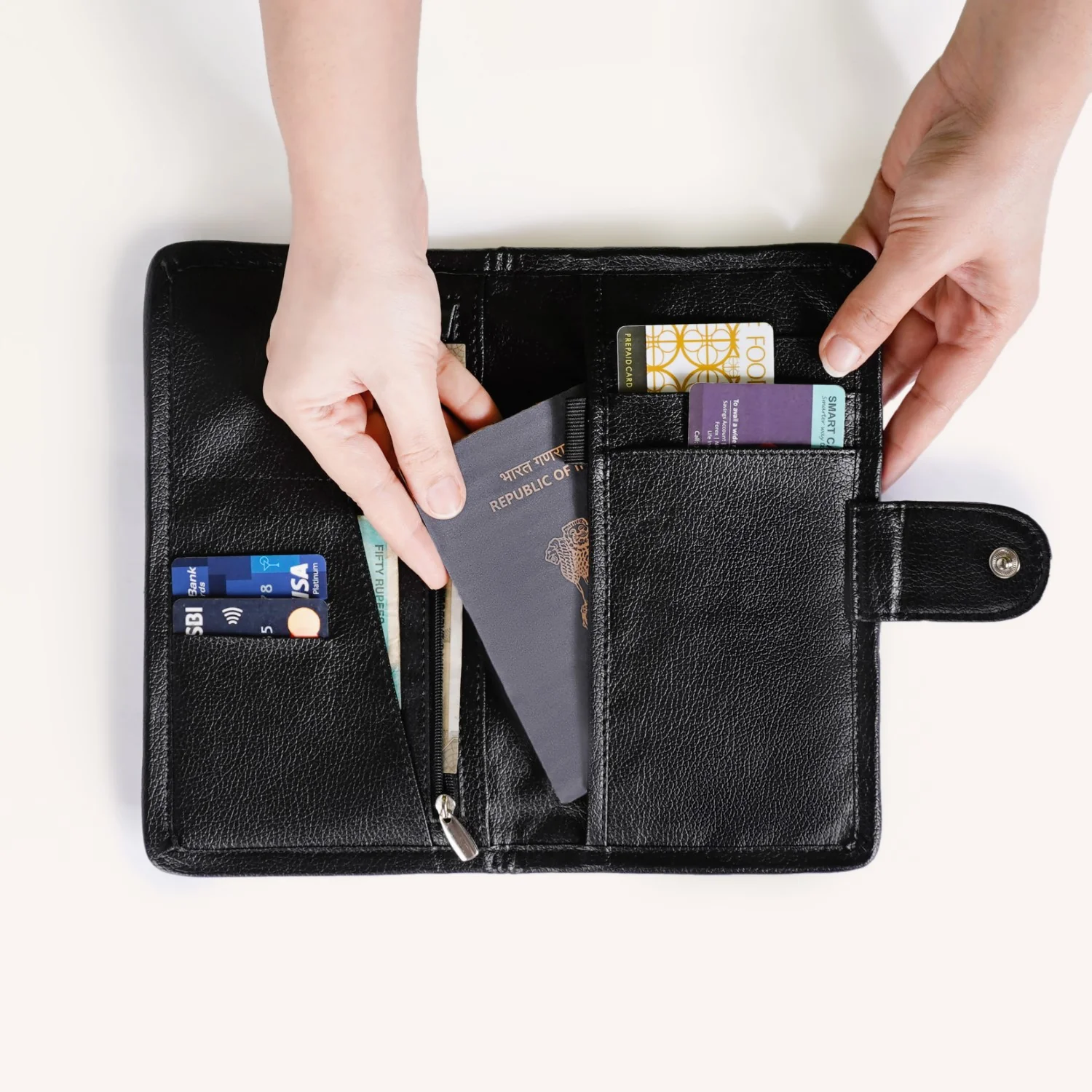 Classic Black Travel Wallet - Image 6