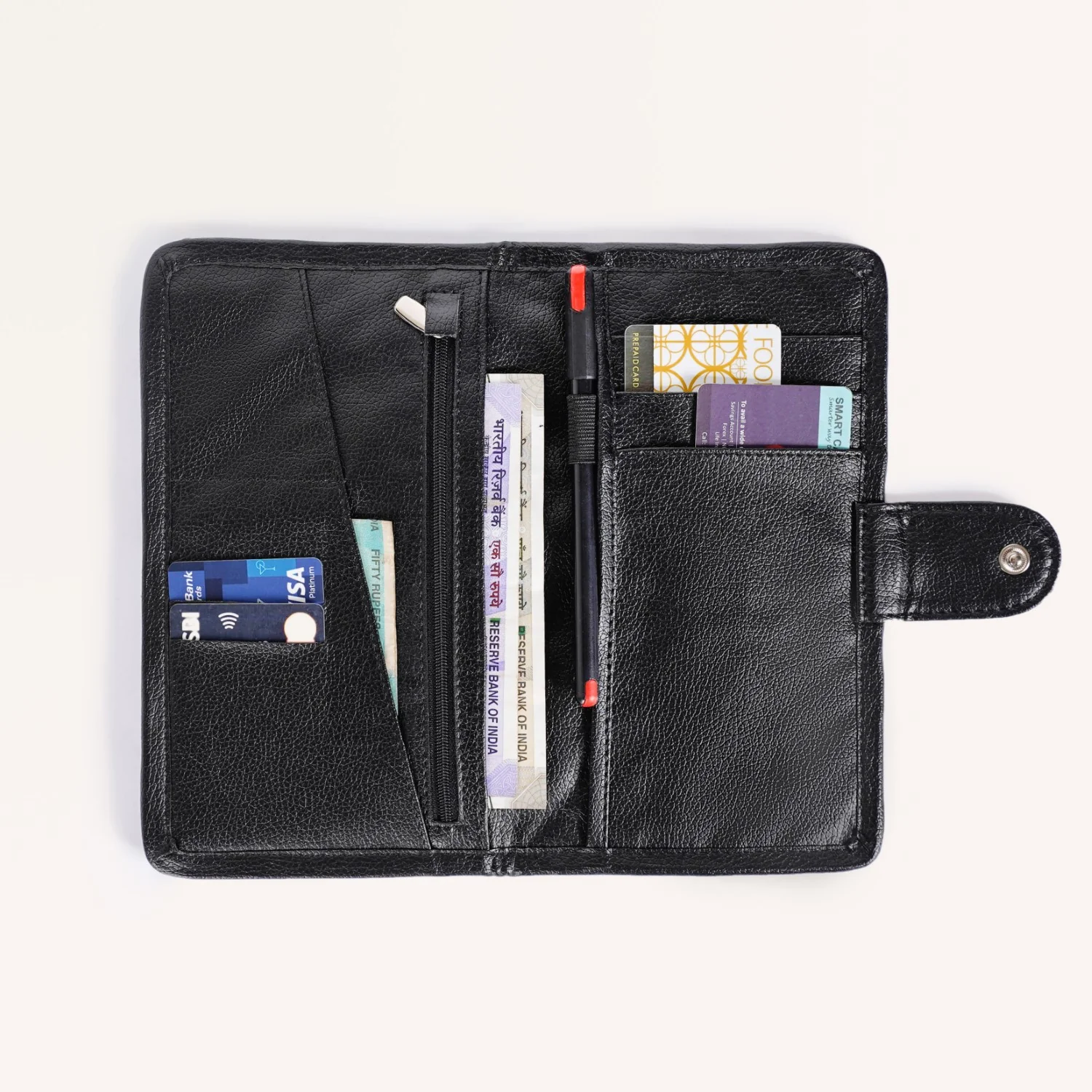 Classic Black Travel Wallet - Image 8