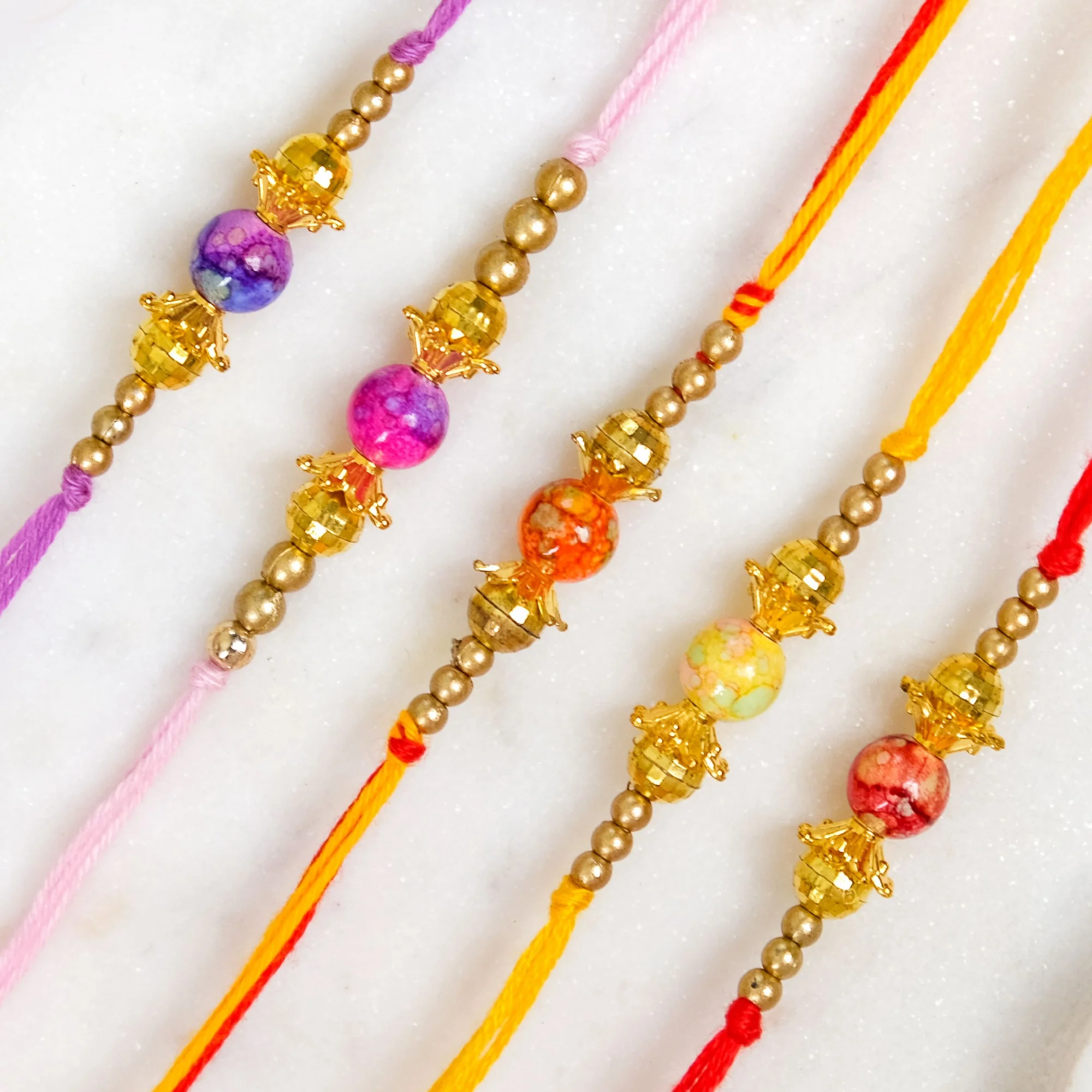 Set Of 5 Classic Rakhi Gift Pack for Brother - Image 5