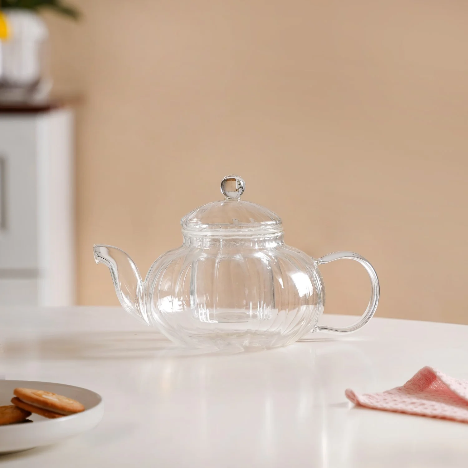 Classic Glass Tea Pot With Infuser 600ml - Image 7