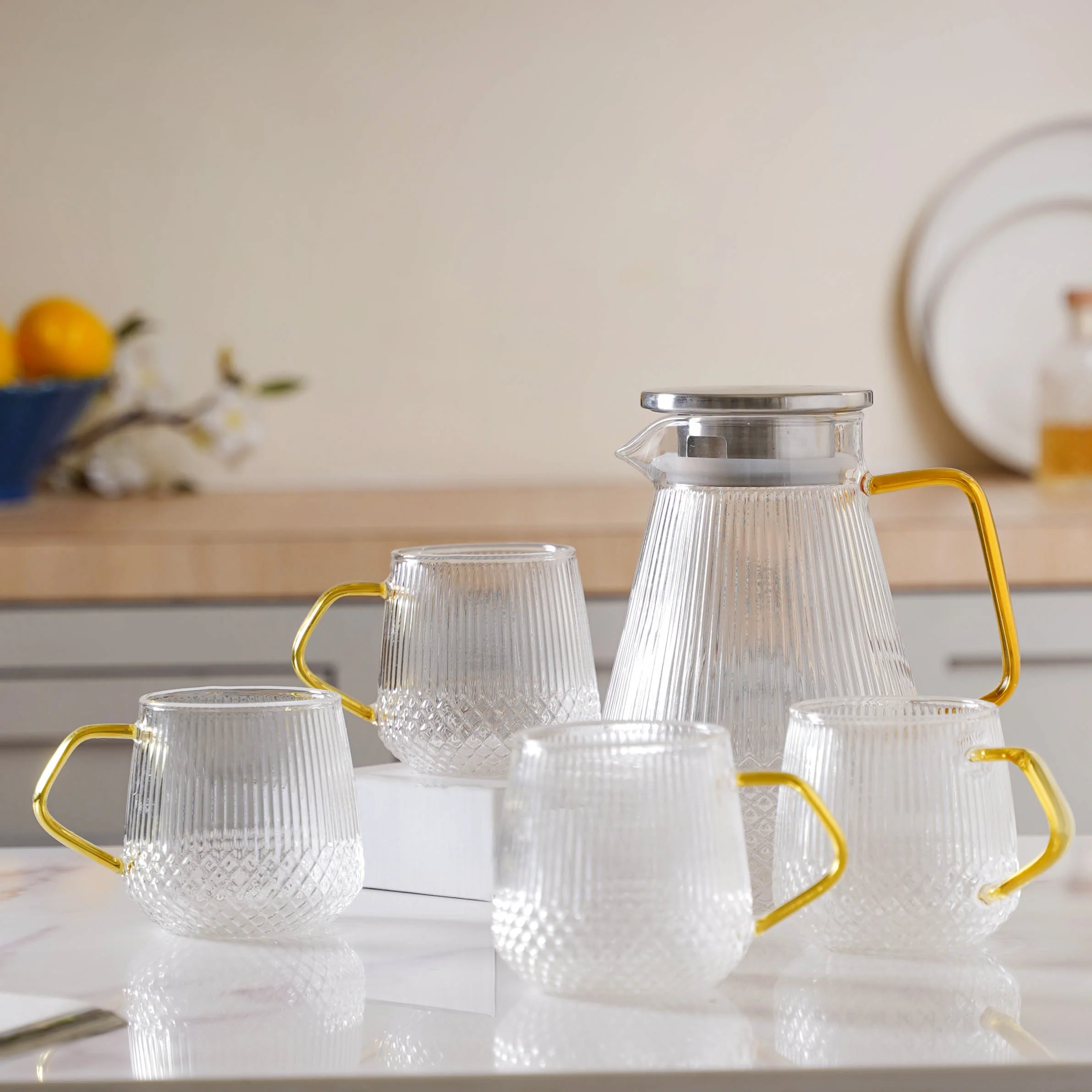 Classic Glass Tea Set of 5 - Image 14
