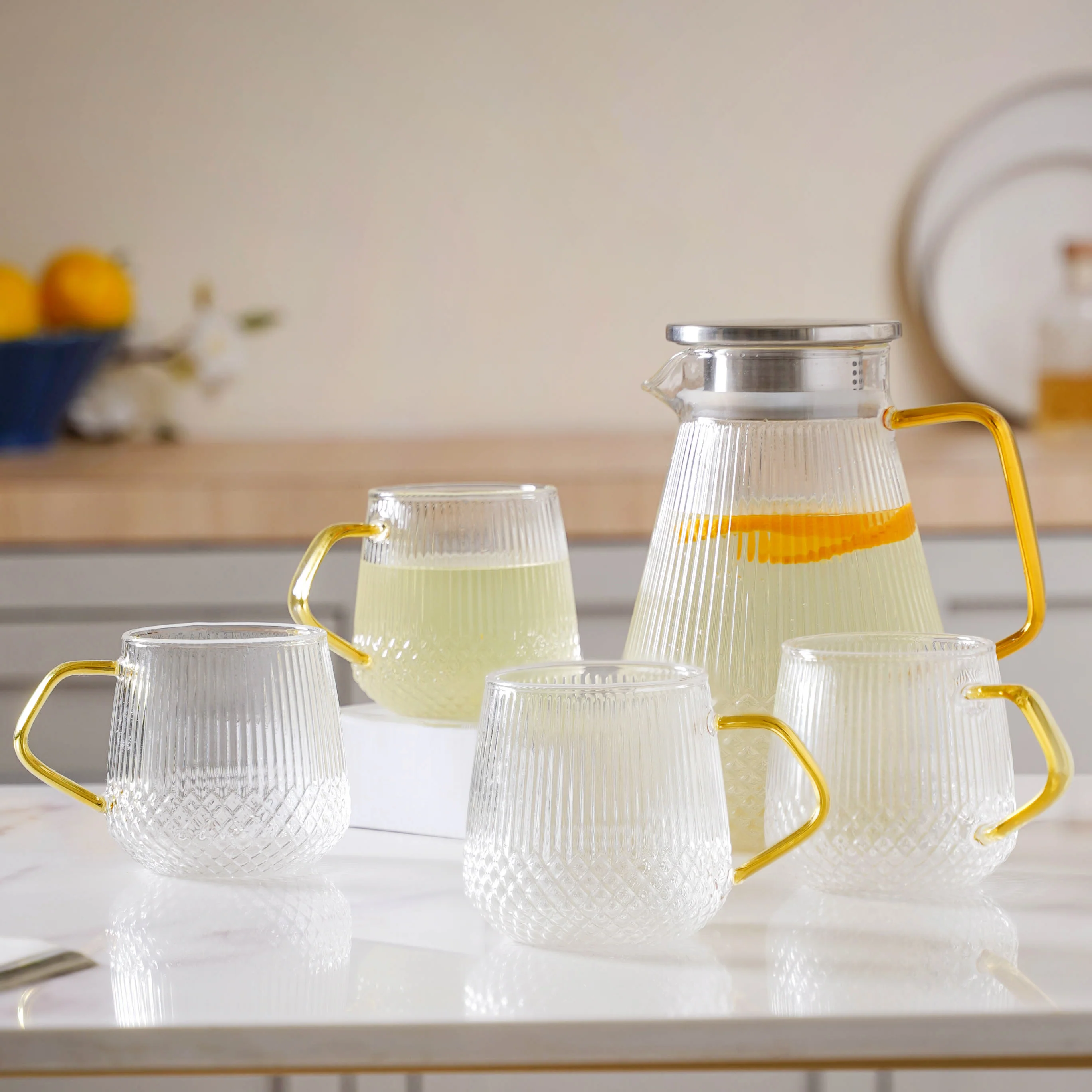 Classic Glass Tea Set of 5 - Image 15