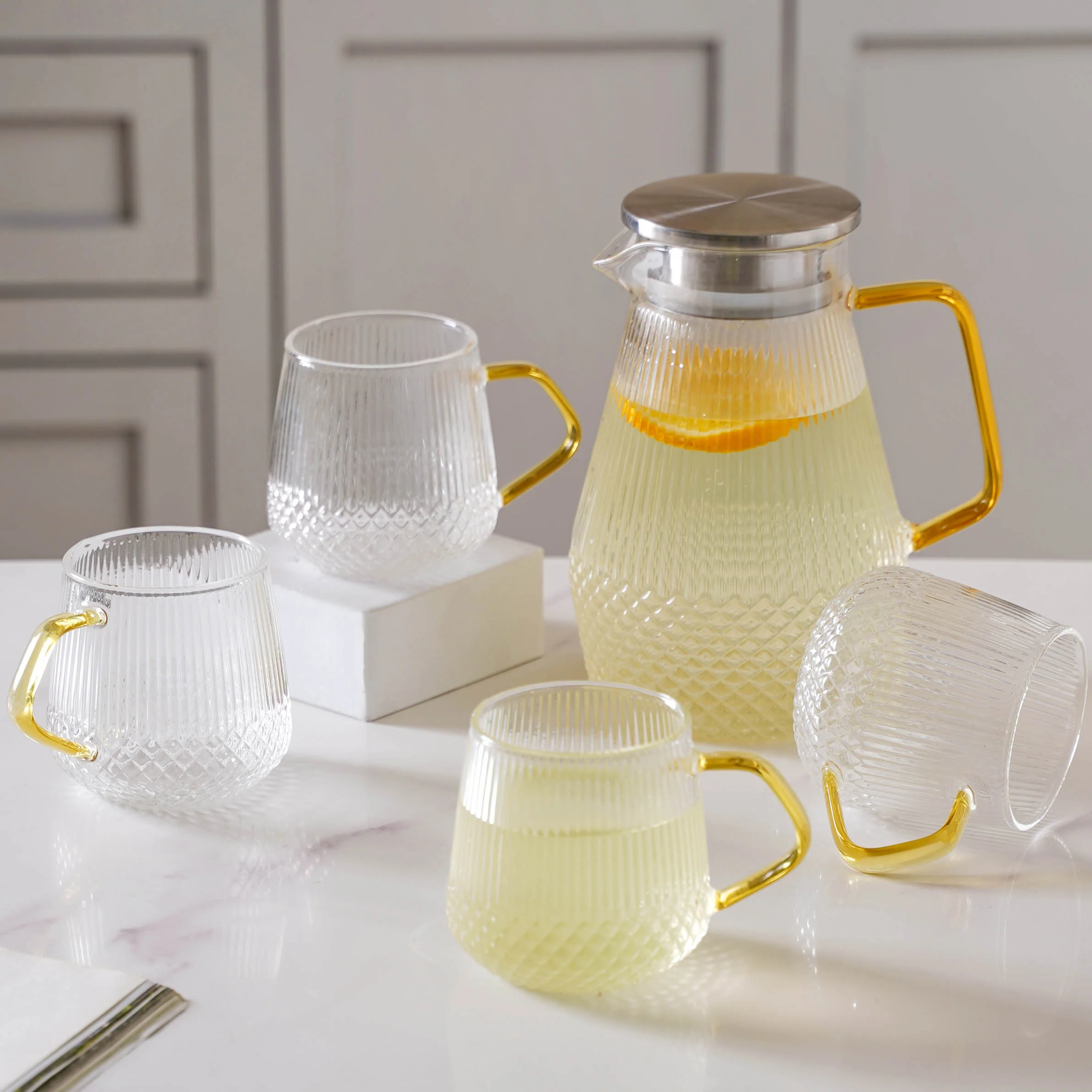 Classic Glass Tea Set of 5 - Image 2
