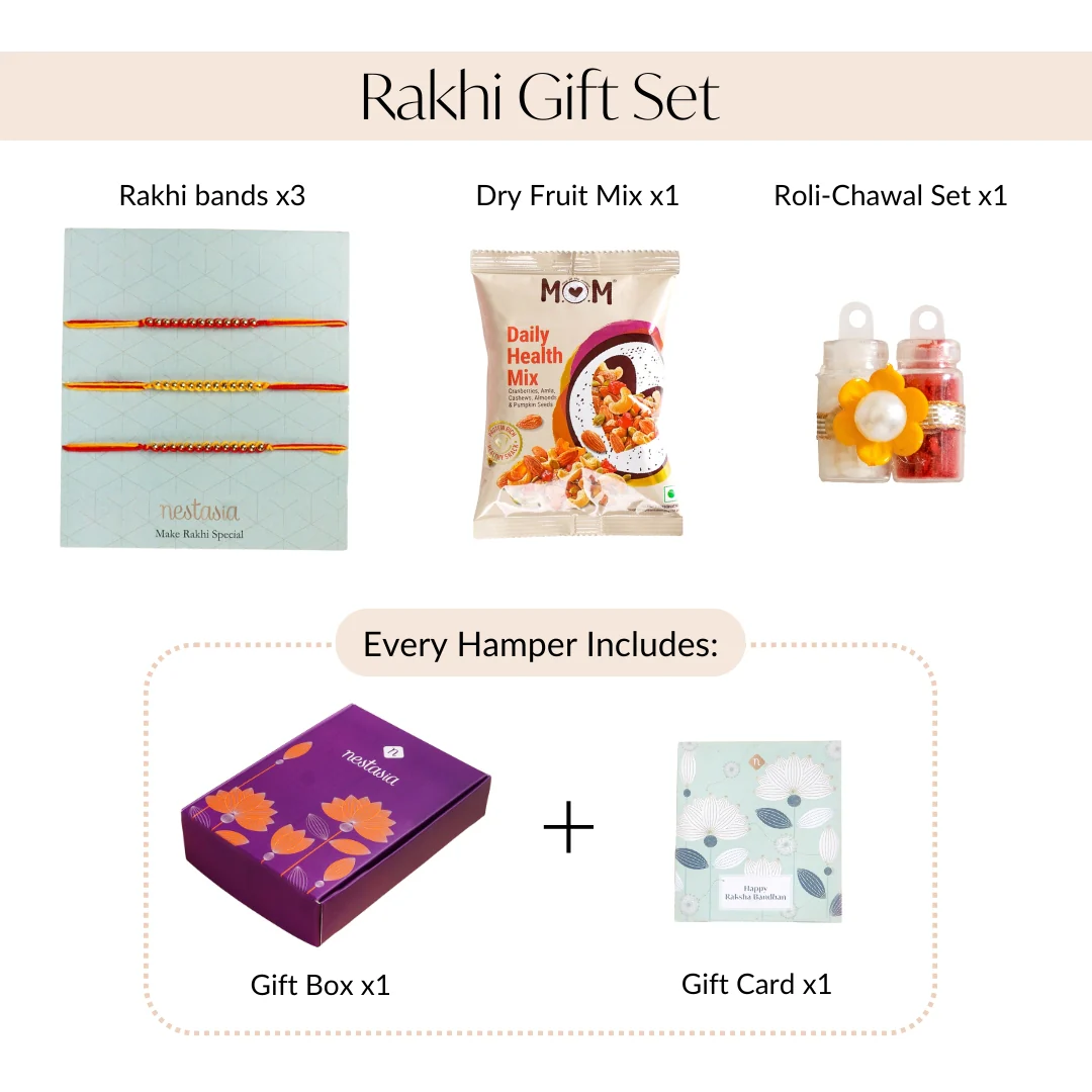 Classic Trio Rakhi For Brother - Image 4