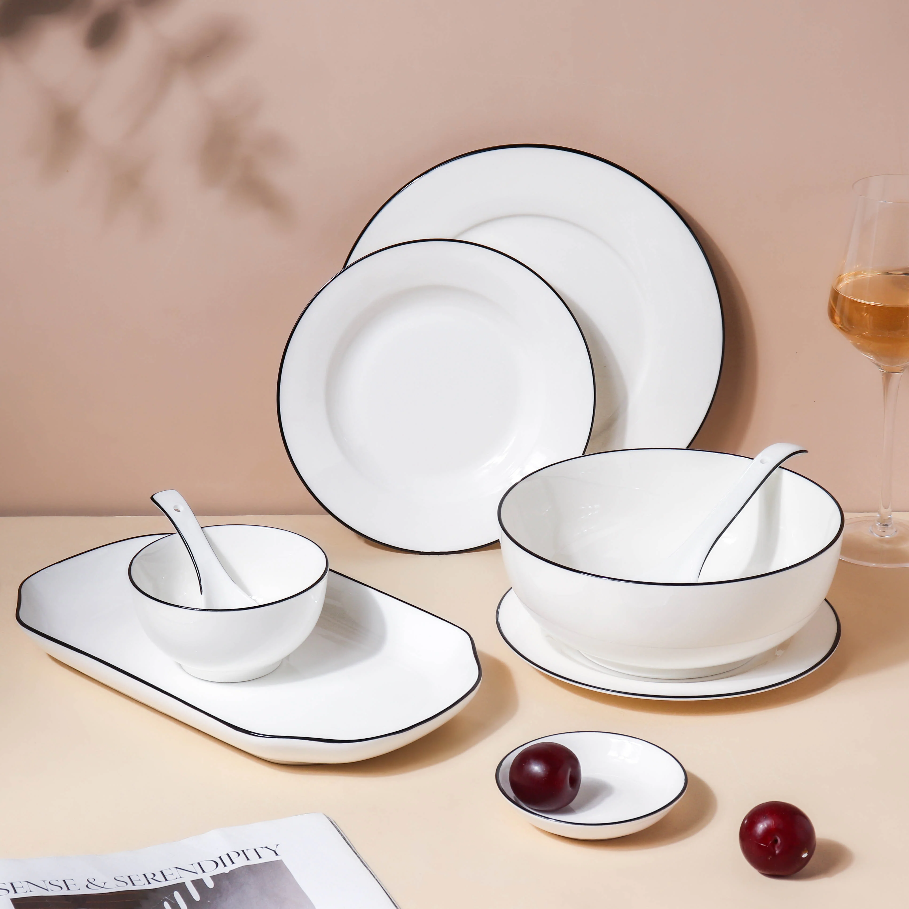 Classic White 36 Piece Dinner Set For 8 - Image 24