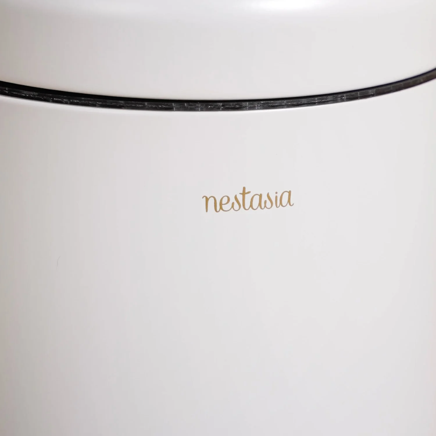 Clean Curve Metal Dustbin With Removable Bucket White 5000ml - Image 8