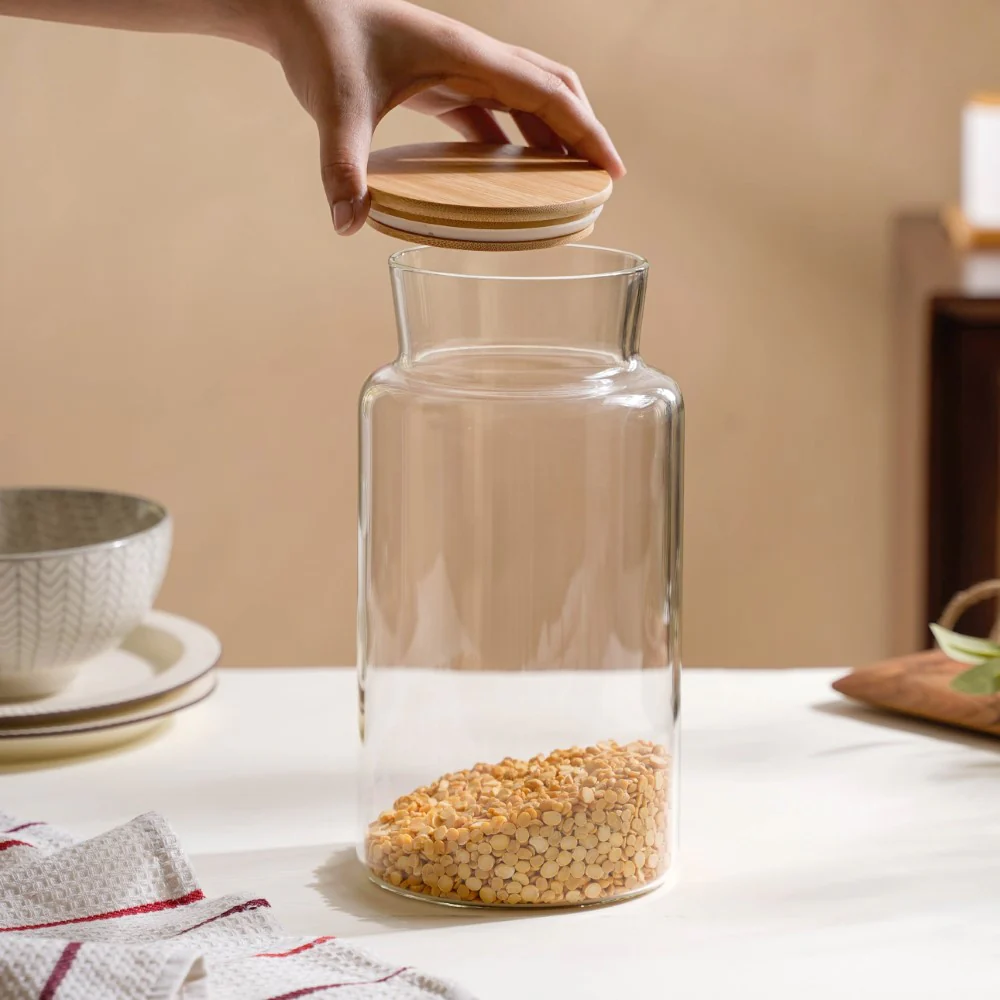 Clear Glass Airtight Container With Lid Large 2.25 L - Image 4