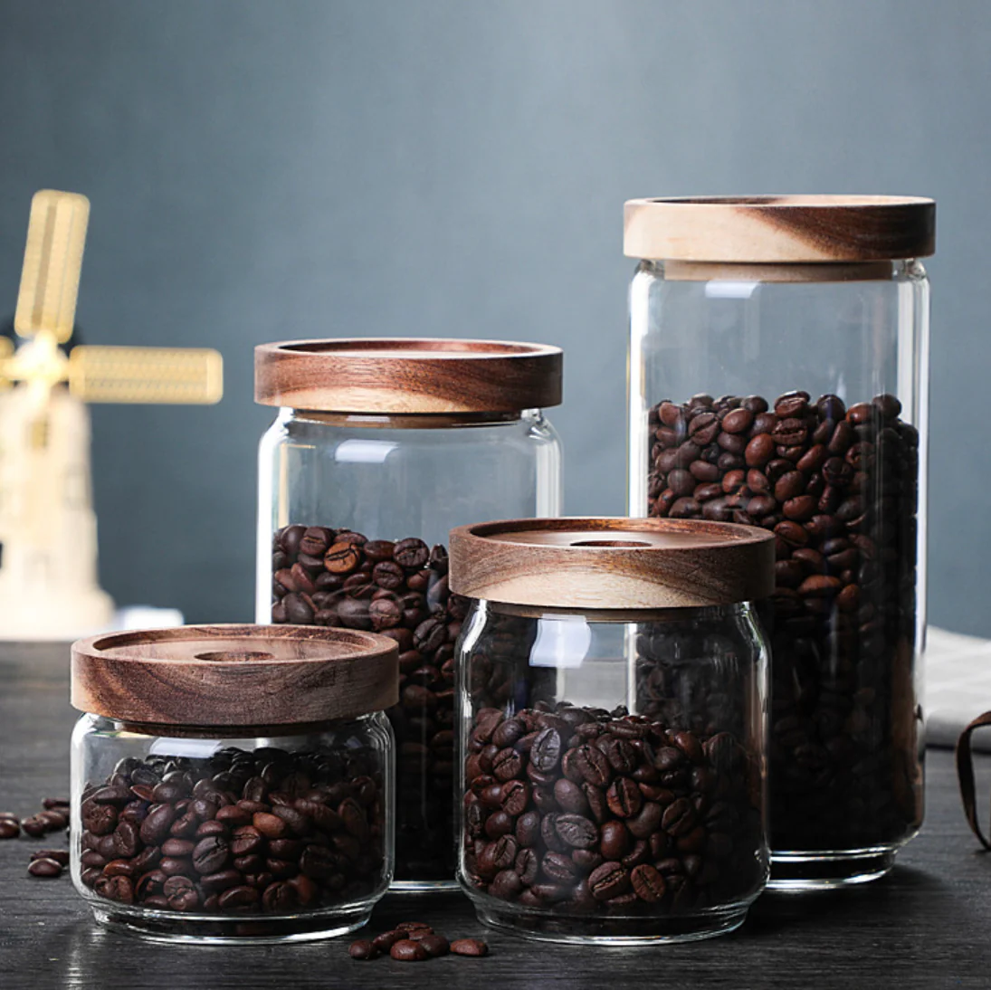 Clear Glass Jar With Lid Small - Image 10