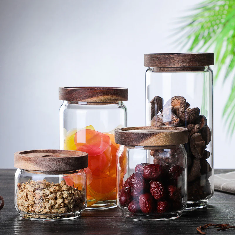 Clear Glass Jar With Lid Small - Image 12