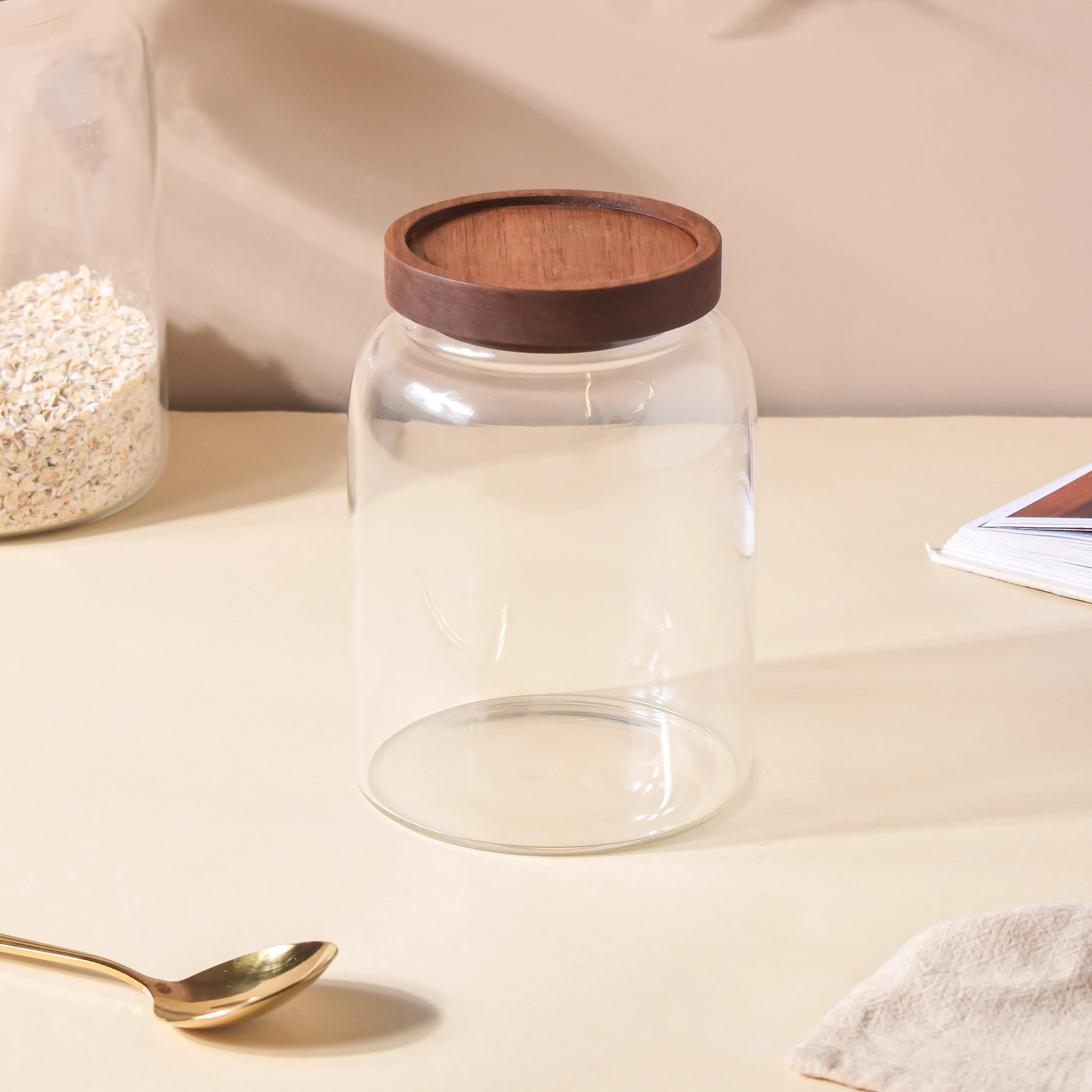 Clear Glass Jar With Lid Small - Image 3