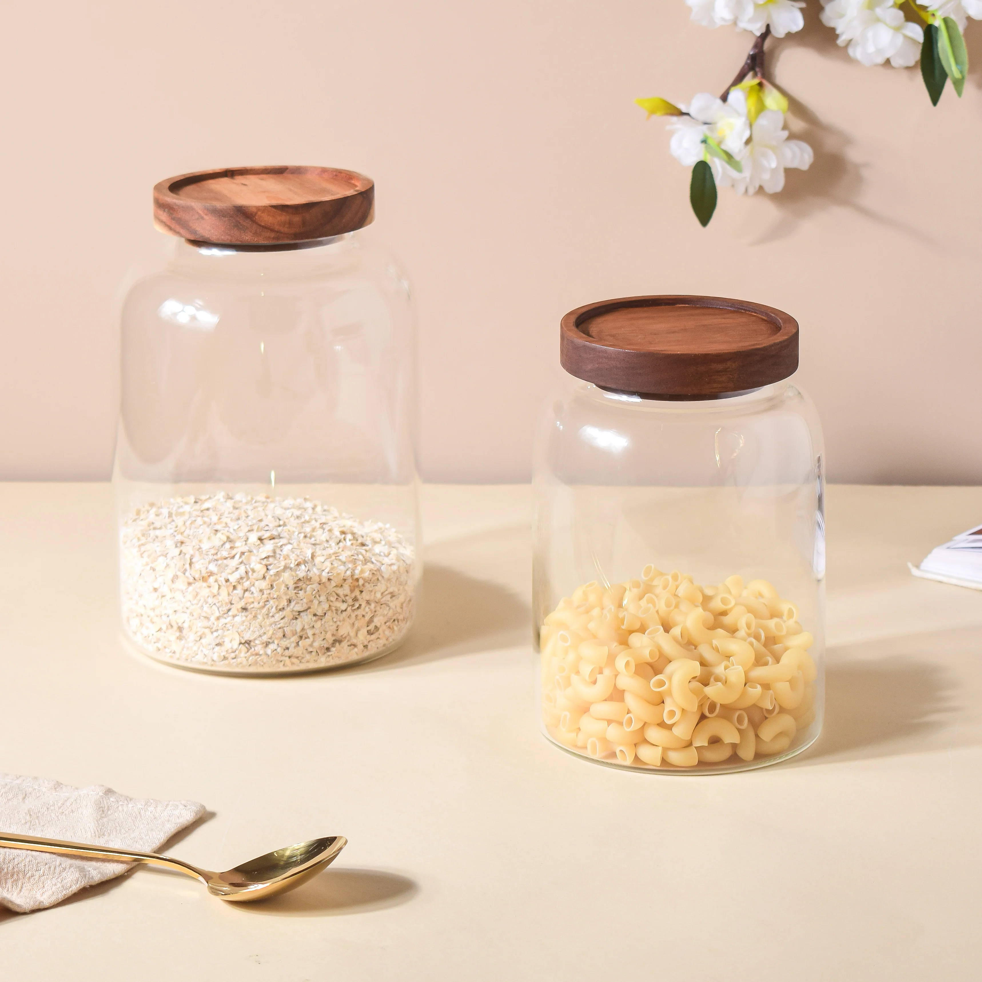 Clear Glass Jar With Lid Small - Image 5