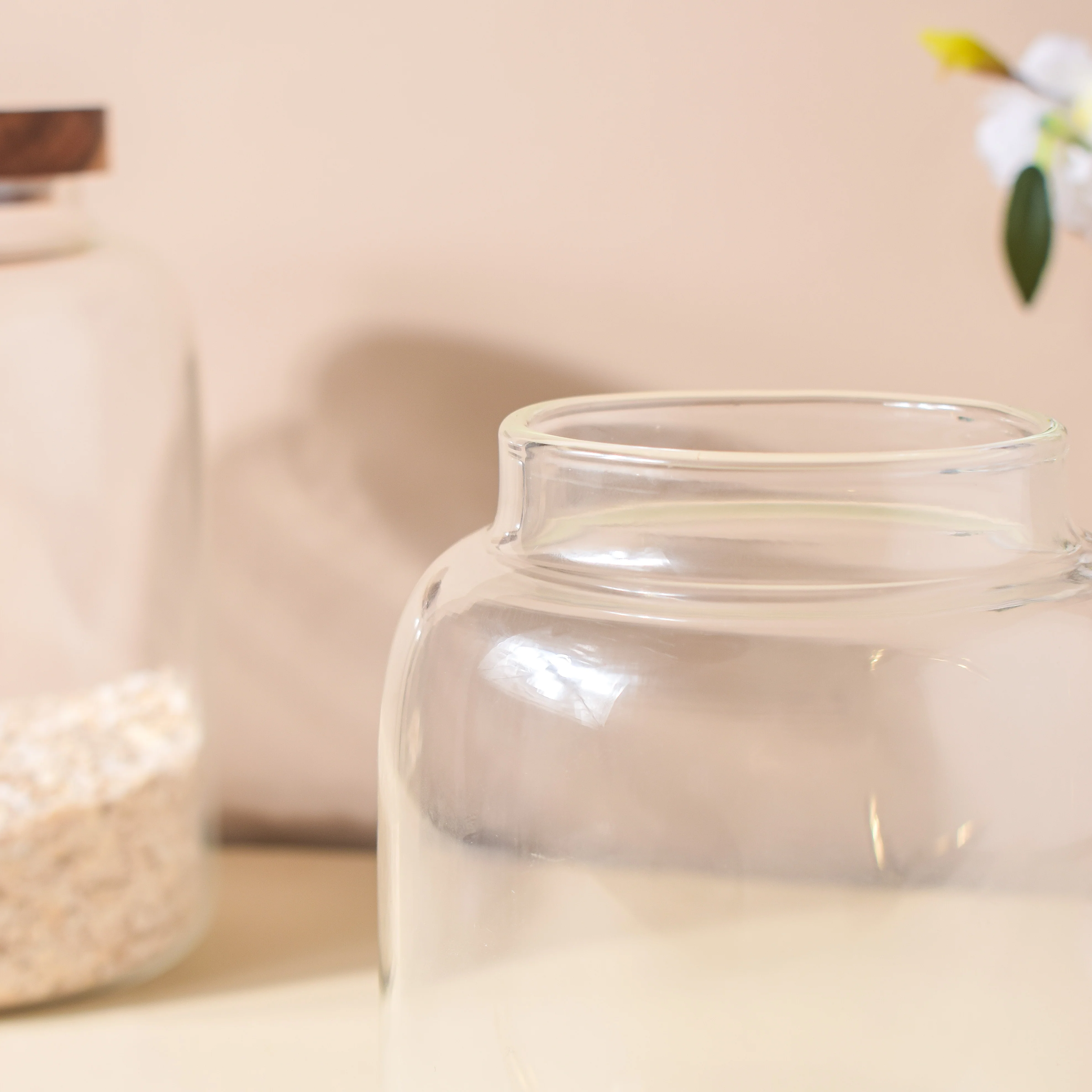 Clear Glass Jar With Lid Small - Image 6