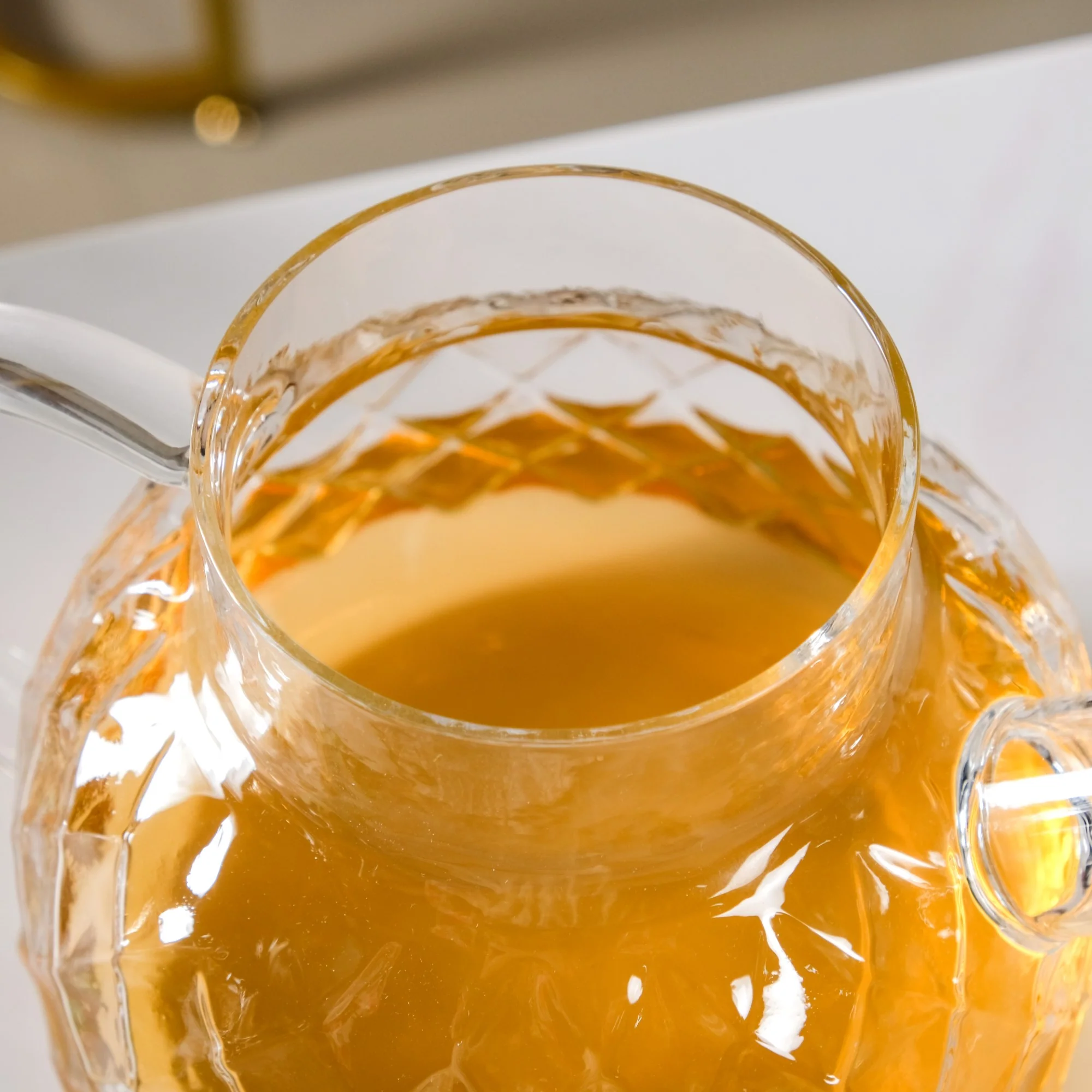 Clear Luxe Diamond Borosilicate Glass Jug 1000ml - Image 5