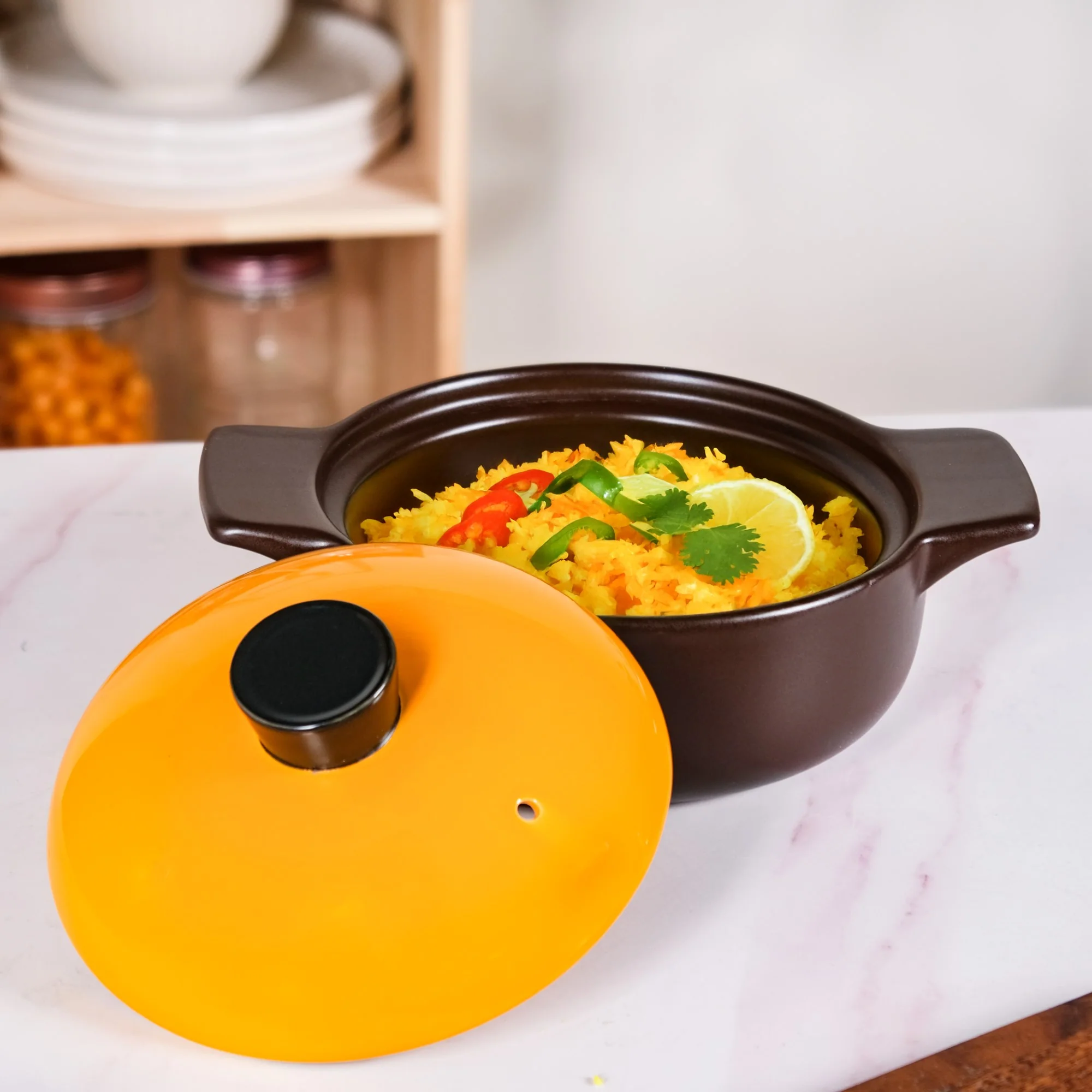 Clementine Ceramic Tureen Cooking Pot With Lid 2300ml - Image 9