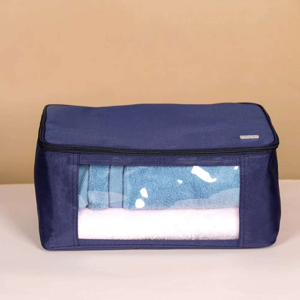 Wardrobe Storage Organiser Bag Set Of 2 Blue - Image 11