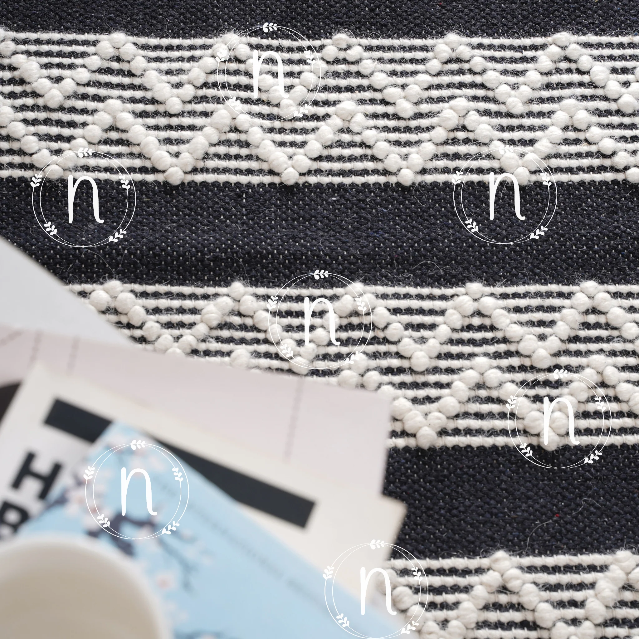 Clover Black and White Rug - Image 9