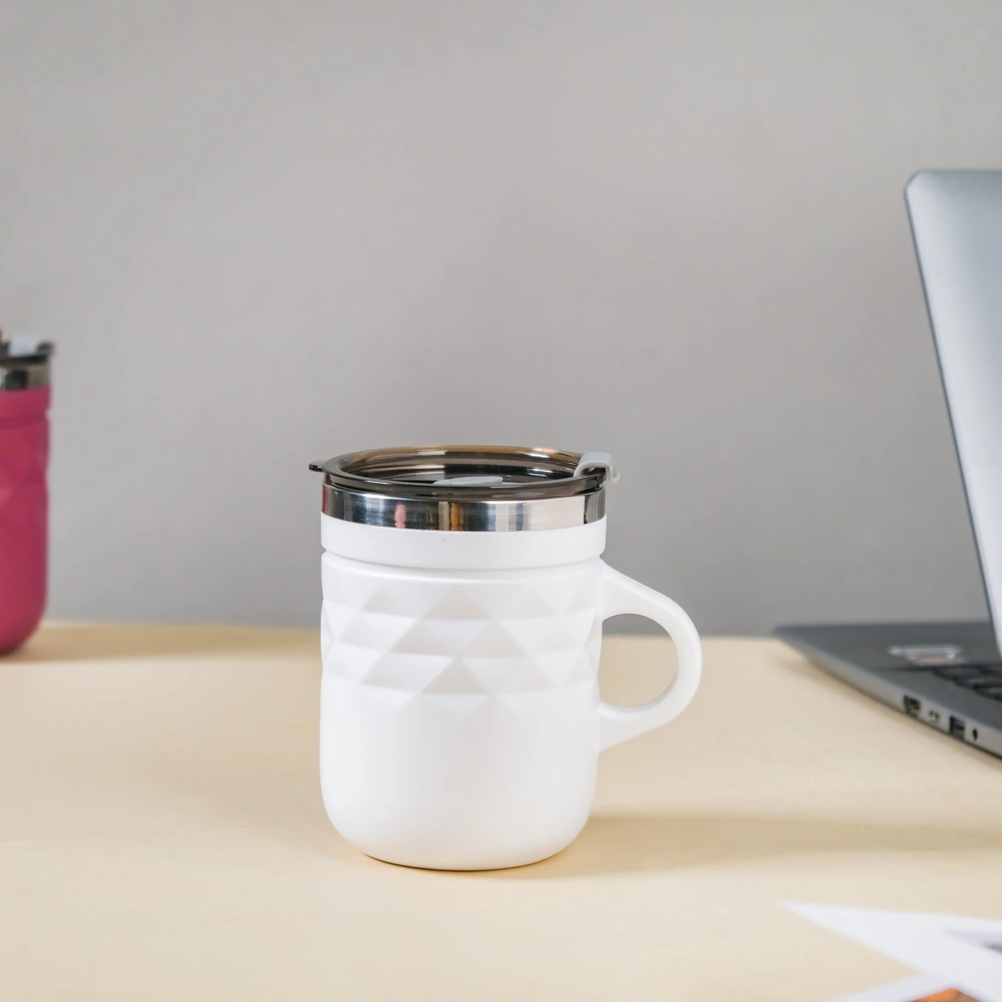 Coffee Mug Set Of 2 White 400ml - Image 3