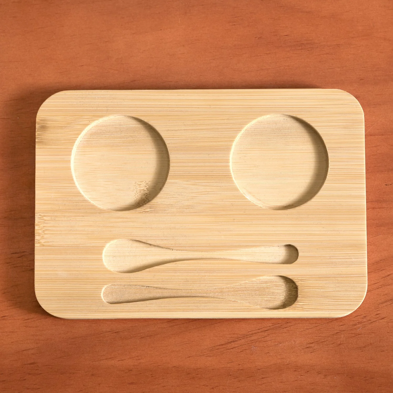 Coffee Mugs And Spoons With Wooden Tray For Two 350ml - Image 6