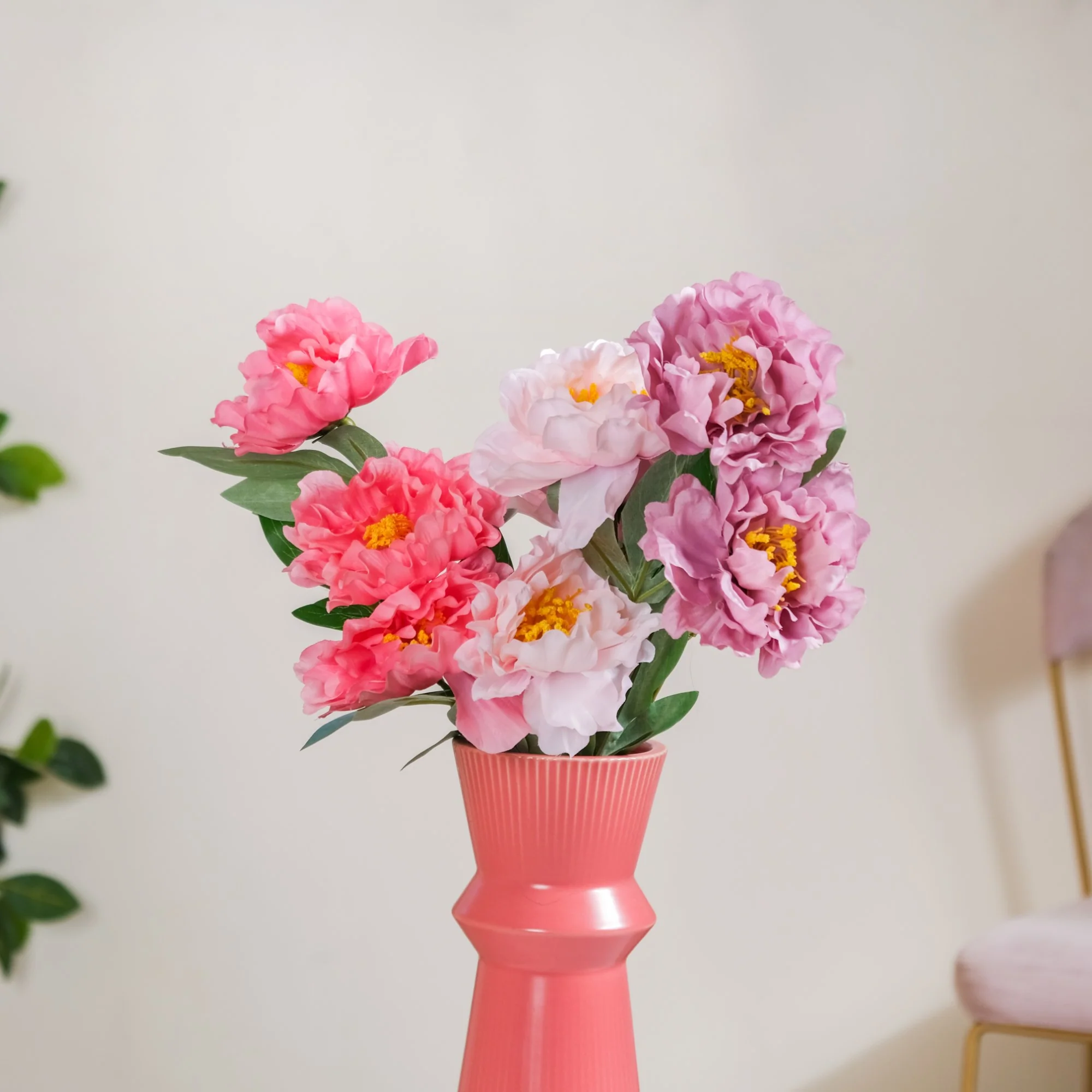 Colorful Peony Stems