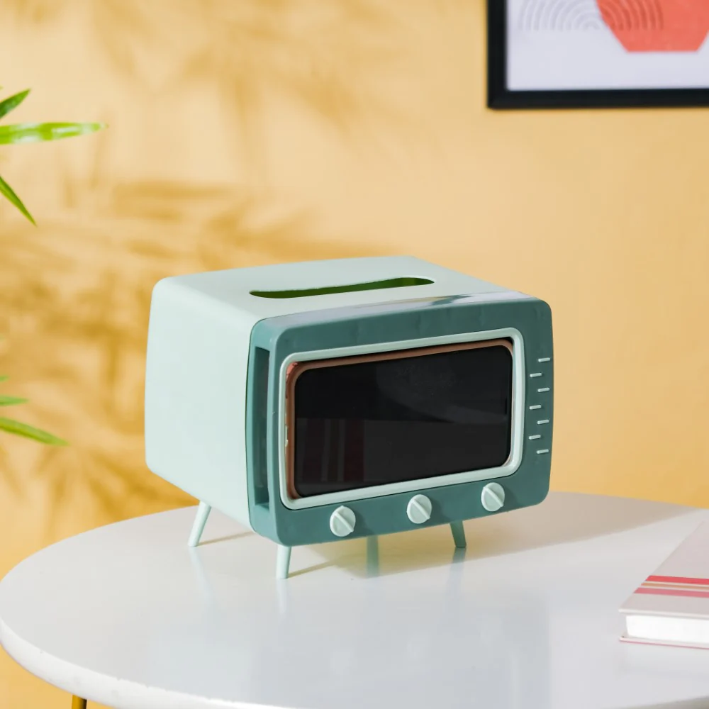 TV Tissue Box With Stand Green - Image 4