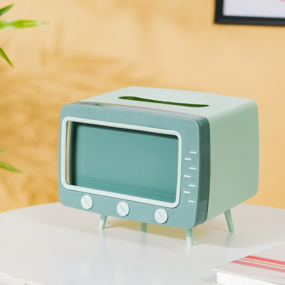 TV Tissue Box With Stand Green - Image 6