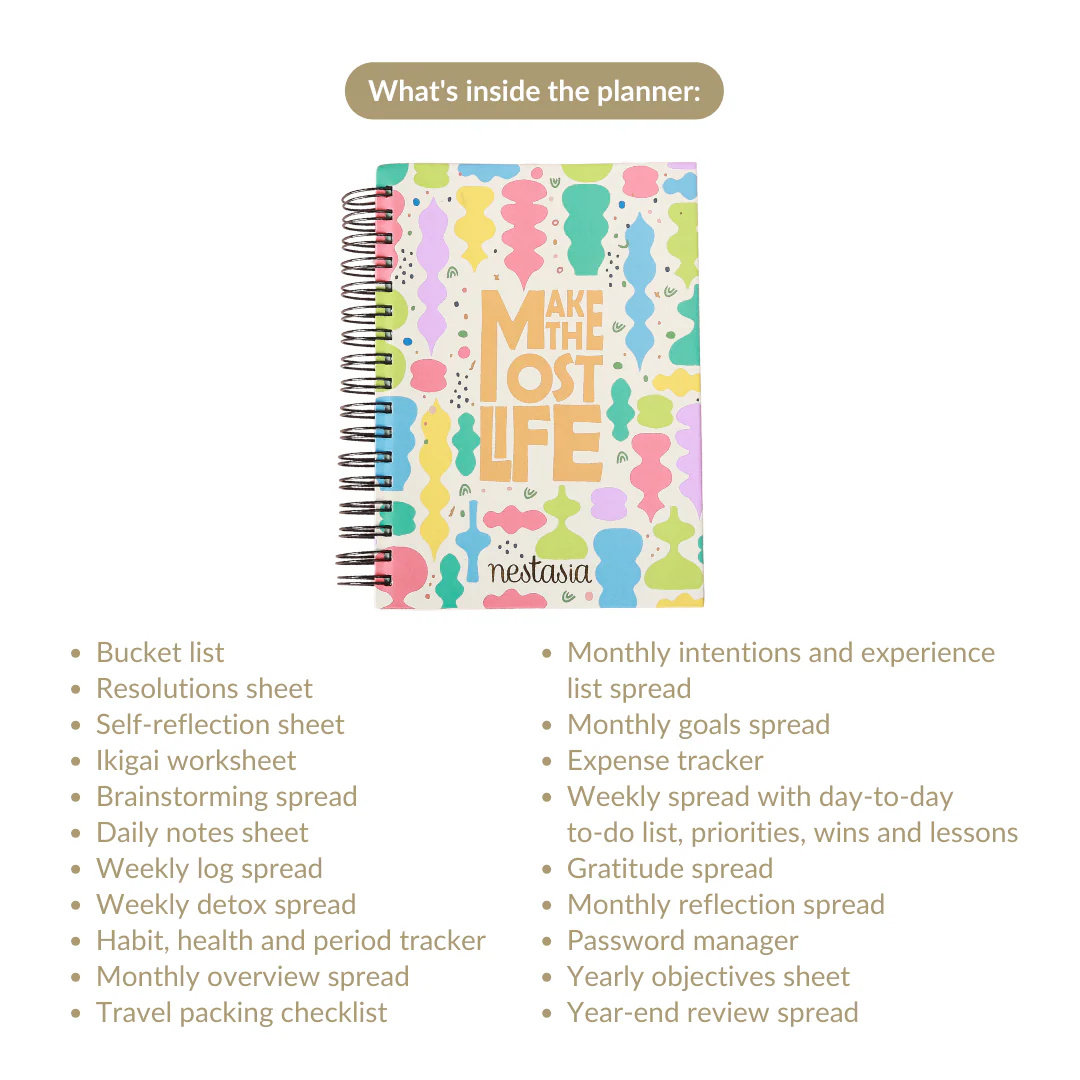 Colourful Art Everyday Use Undated Yearly Planner - Image 5