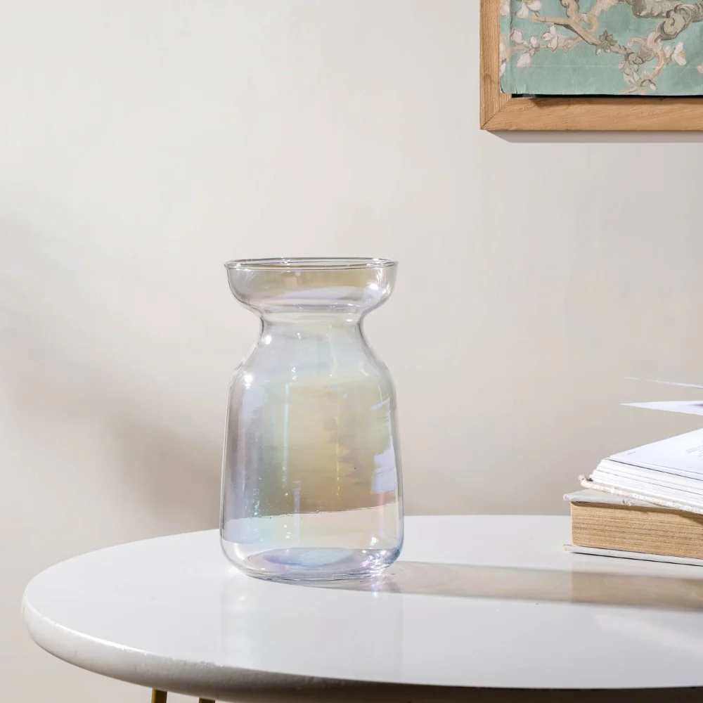 Contemporary Glass Flower Vase Transparent - Image 4