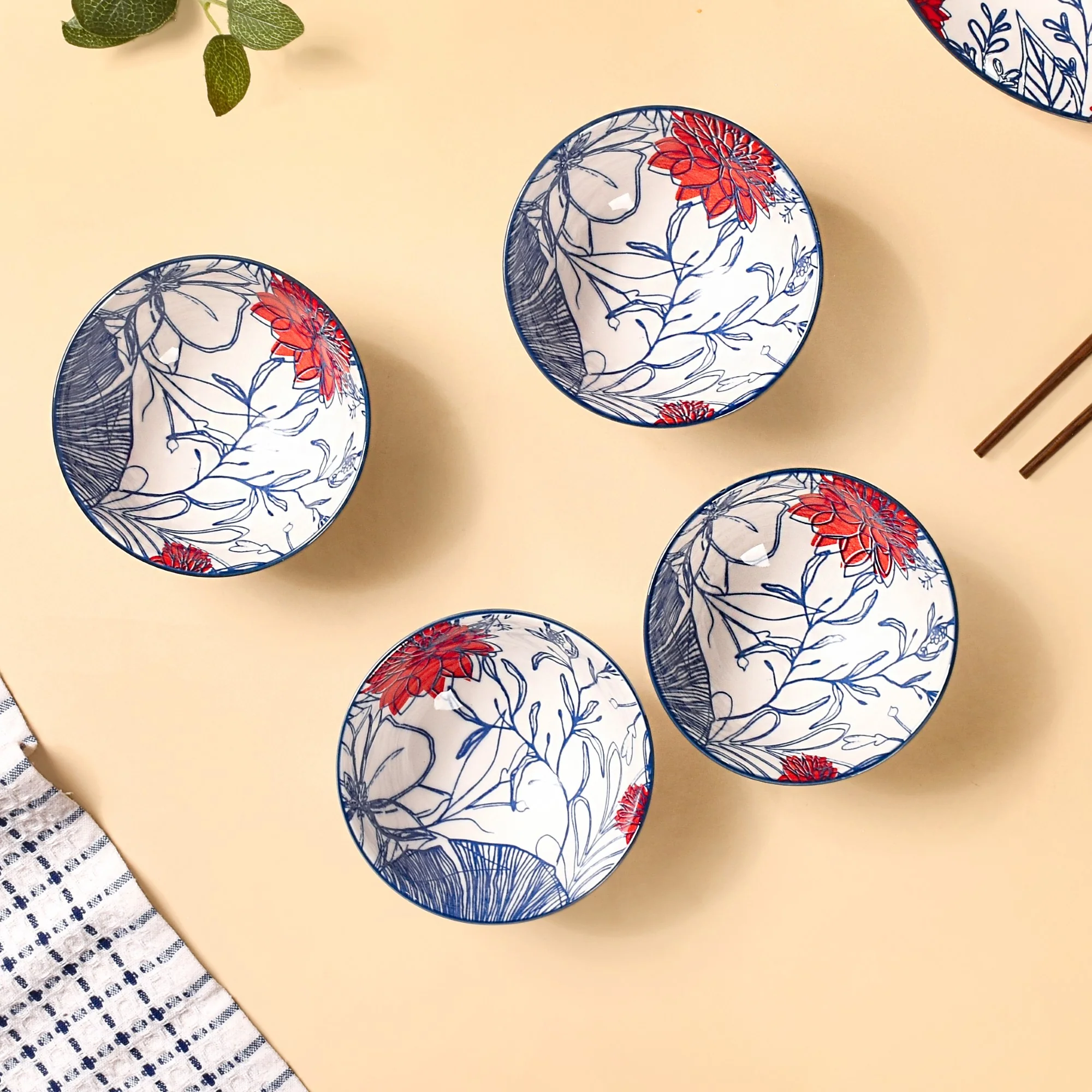 Contemporary Snack Bowls Set Of 4 300ml - Image 2