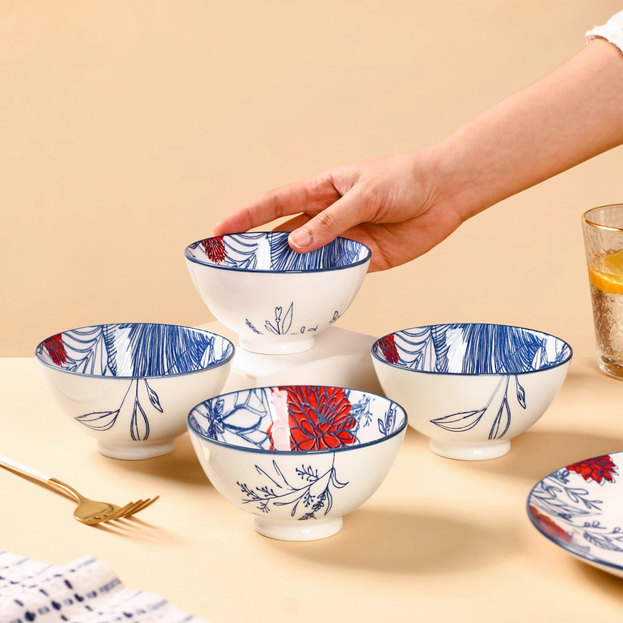 Contemporary Snack Bowls Set Of 4 300ml - Image 4