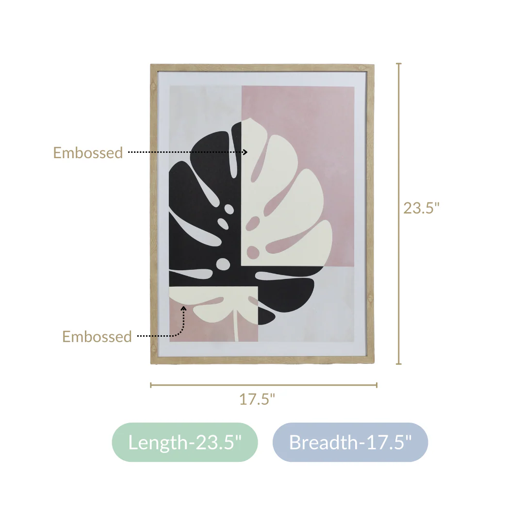 Contemporary Style Monstera Leaf Wall Art 23x17 Inch - Image 8
