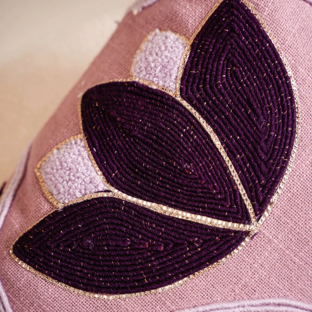Contemporary Tufted Lotus Cushion Cover 18x11 Inch - Image 3