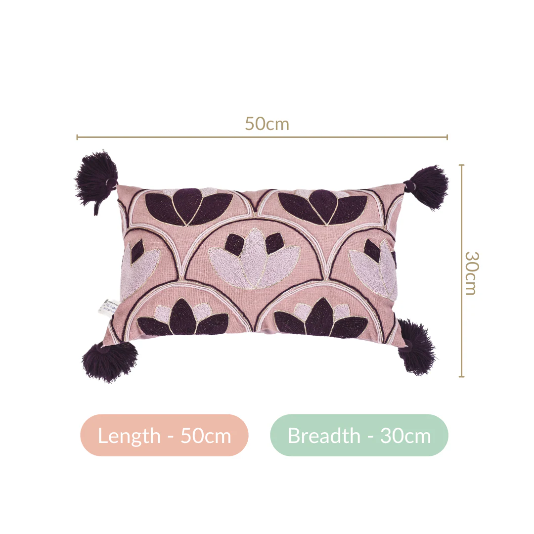 Contemporary Tufted Lotus Cushion Cover 18x11 Inch - Image 5