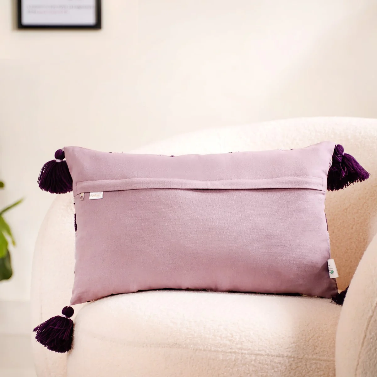 Contemporary Tufted Lotus Cushion Cover 18x11 Inch - Image 8