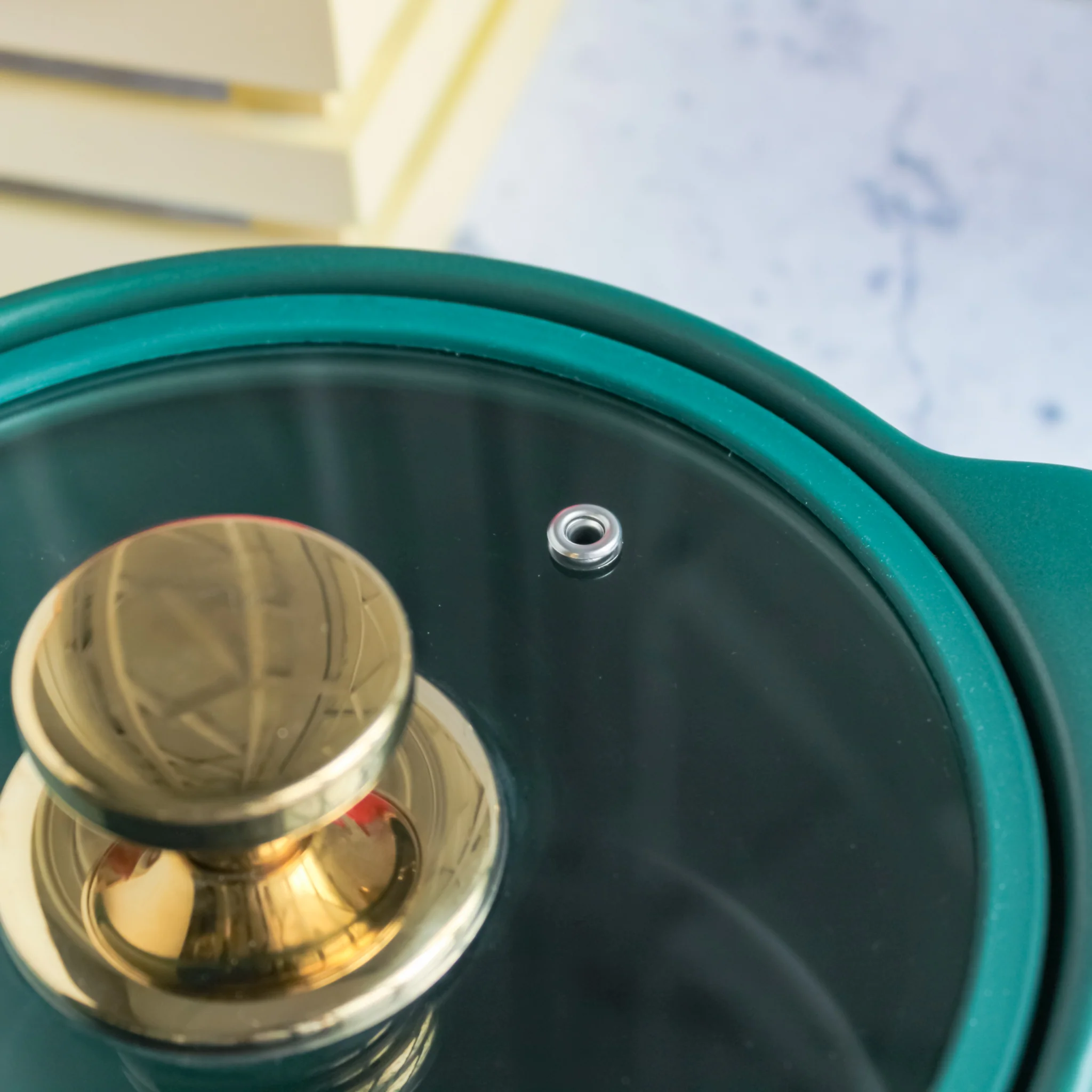Cooking Pot with Glass Lid Green - Image 8