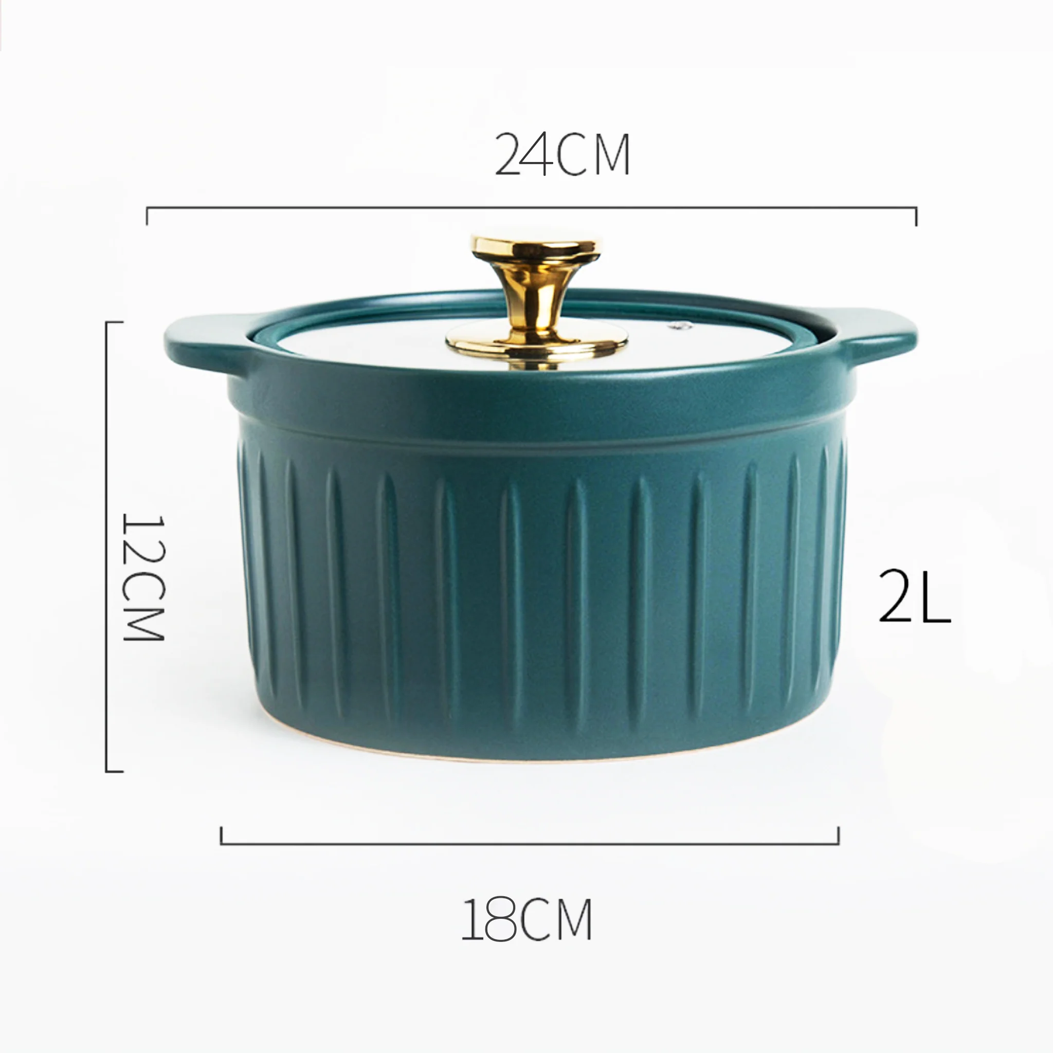 Cooking Pot with Lid Green - Image 11