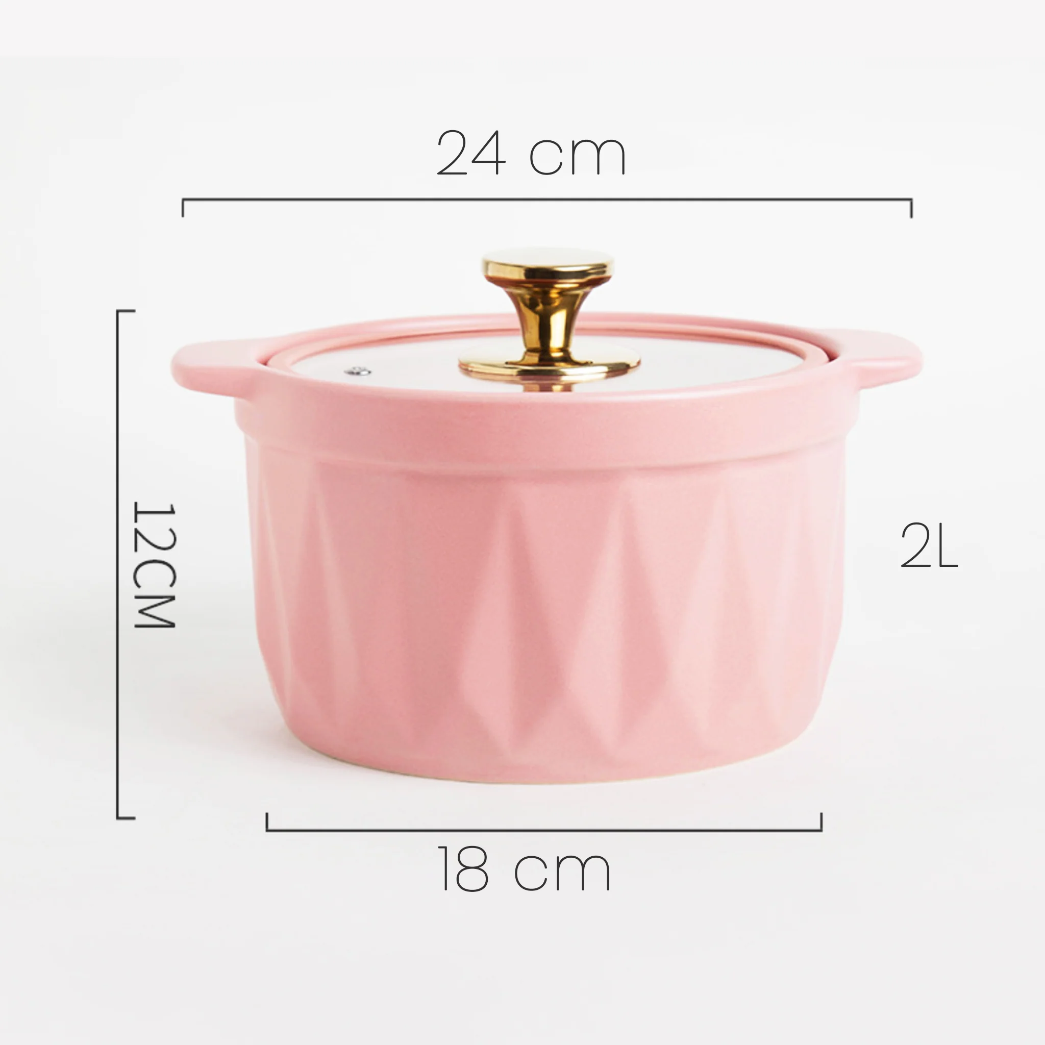Cooking Pot with Lid Pink - Image 10