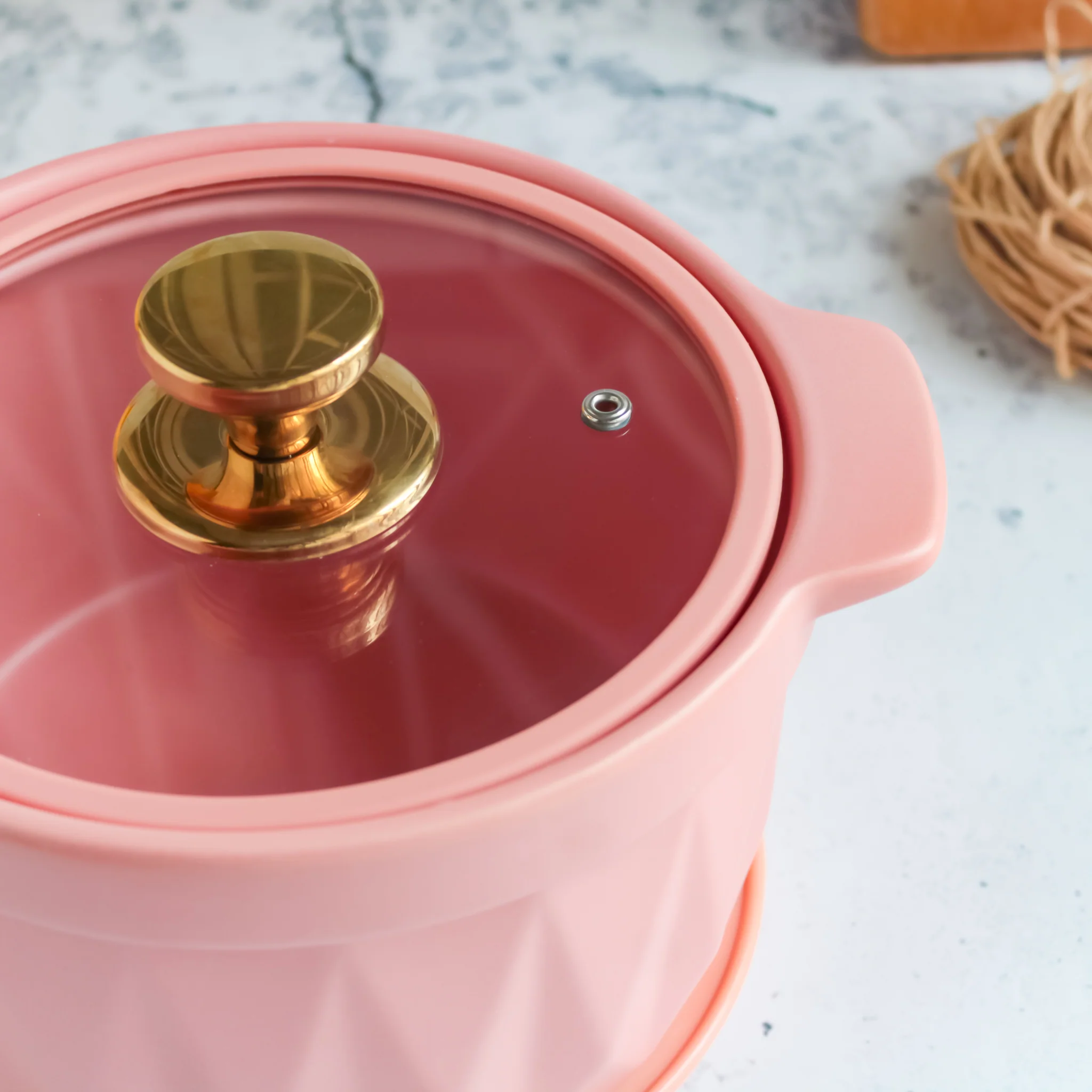 Cooking Pot with Lid Pink - Image 6