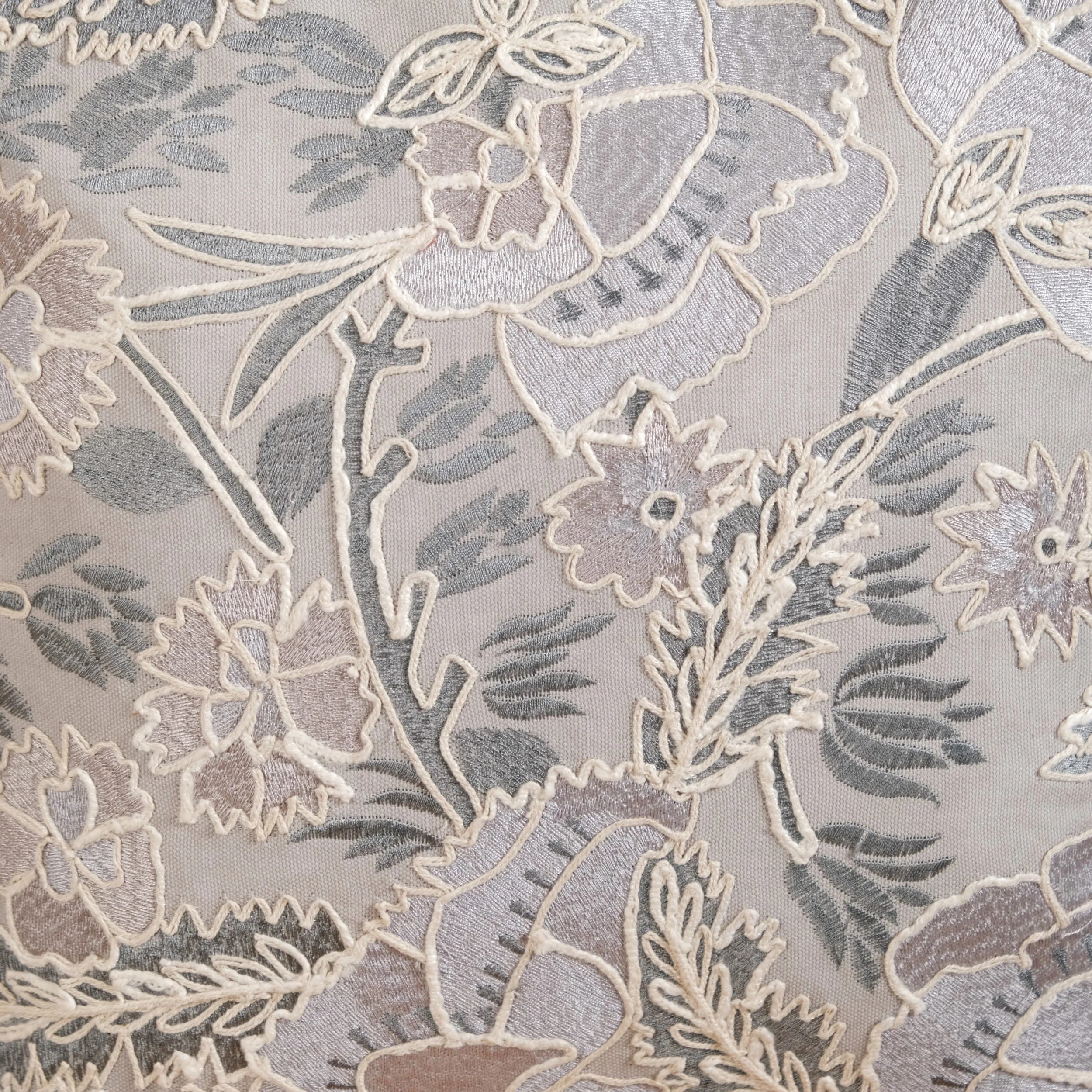 Cool Breeze Embroidered Floral Cushion Cover 40x40 cm - Image 6