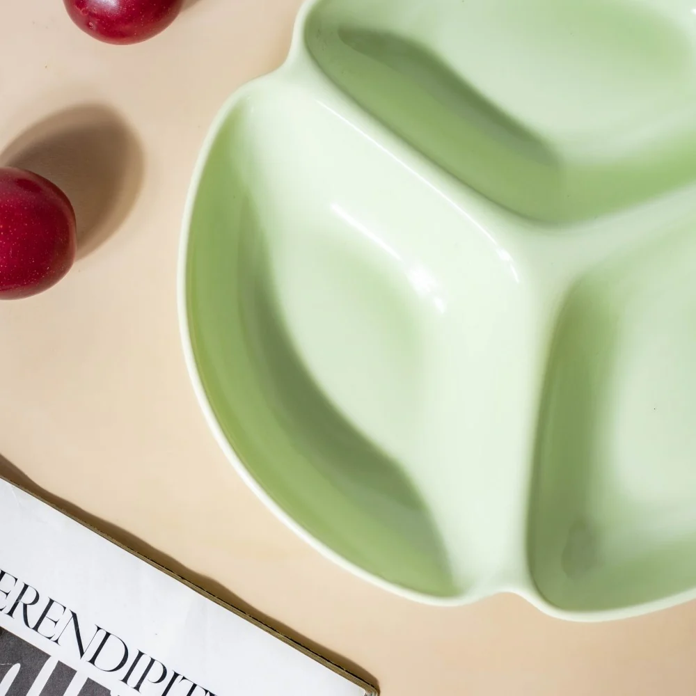 Ceramic Round Section Plate Green - Image 4