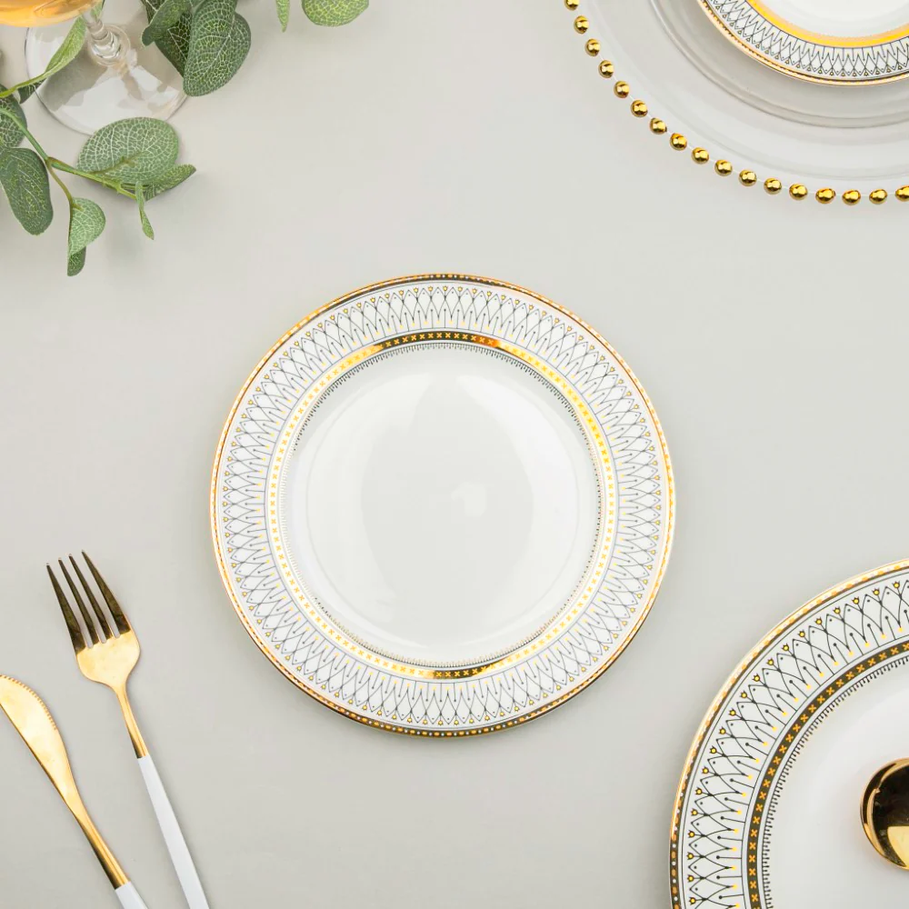 Gold Detailed Glam Quarter Plate 8 Inch - Image 5