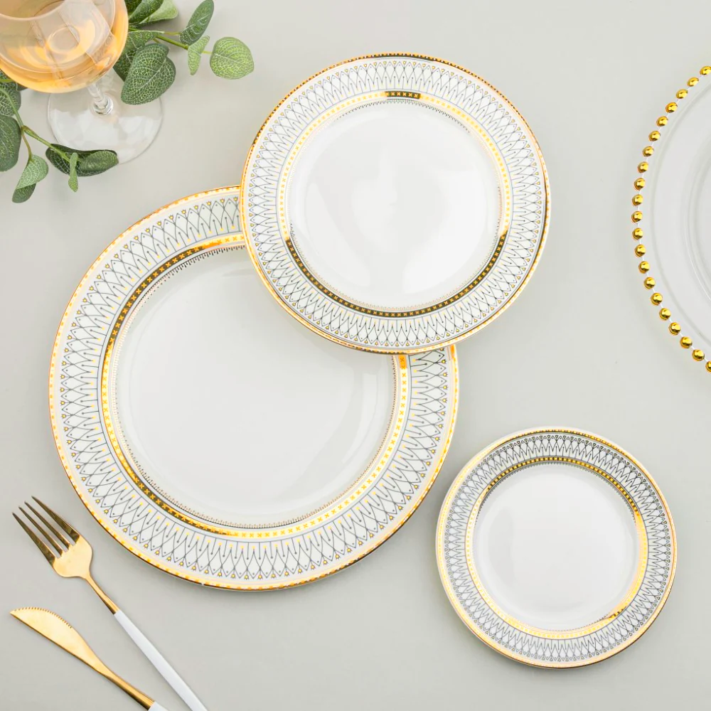 Gold Detailed Glam Quarter Plate 8 Inch - Image 8