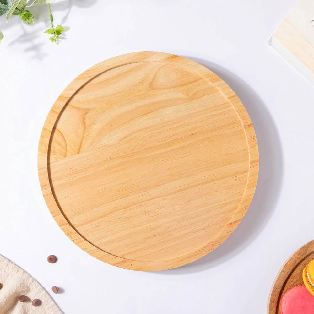 Rubber Wood Rotating Cake Stand 8 Inch - Image 6