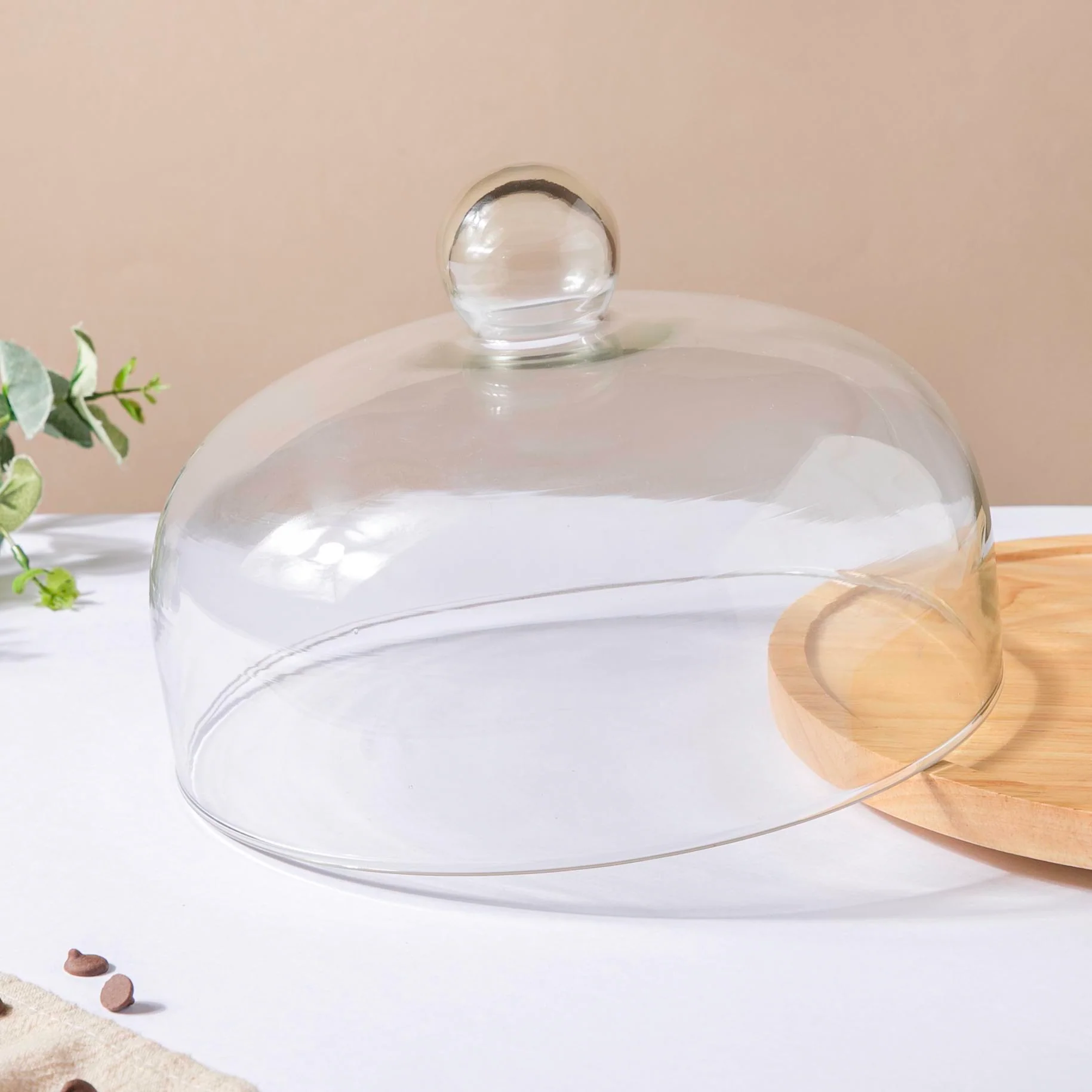 Rubber Wood Rotating Cake Stand 8 Inch - Image 8
