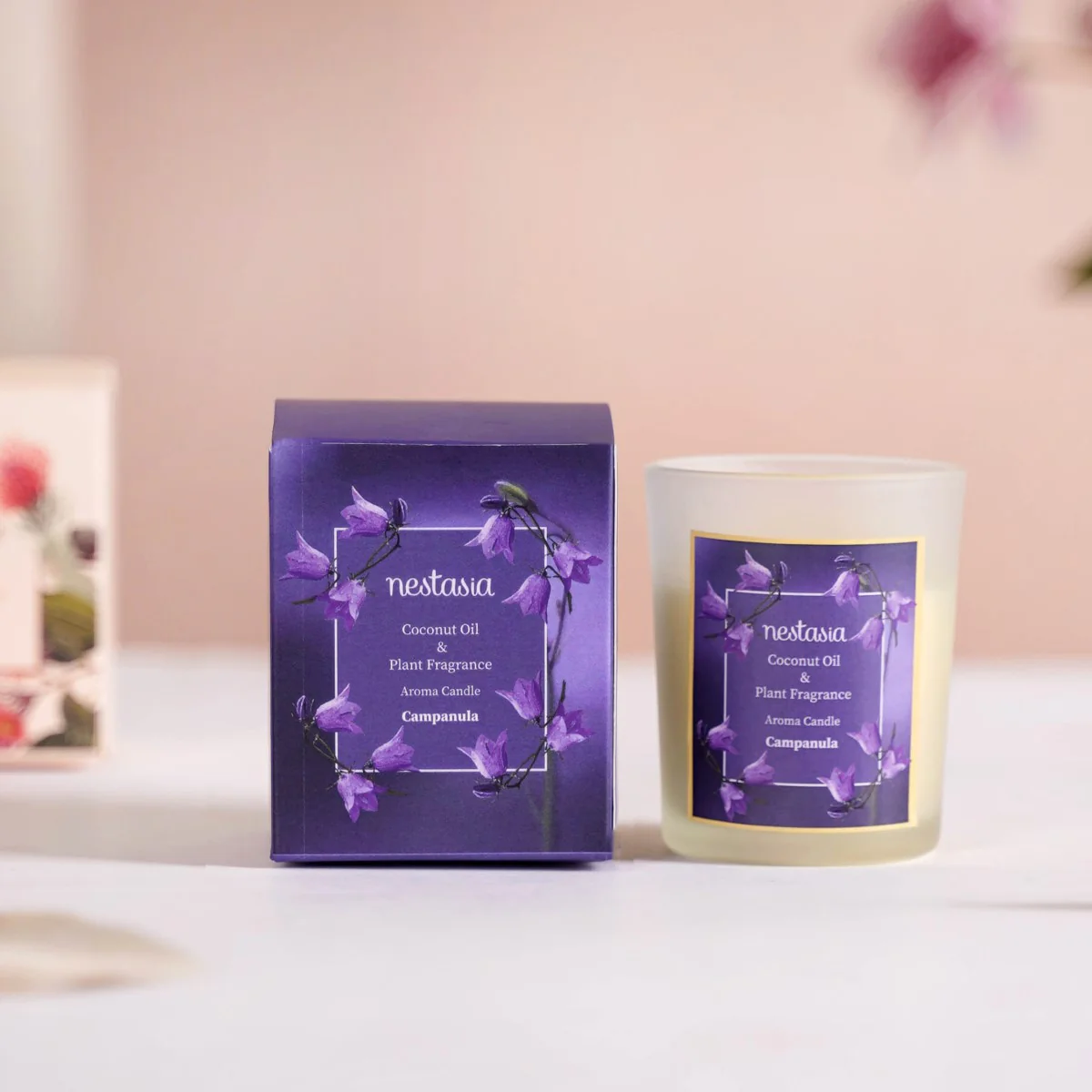 Cream Color Glass Candle - Image 5