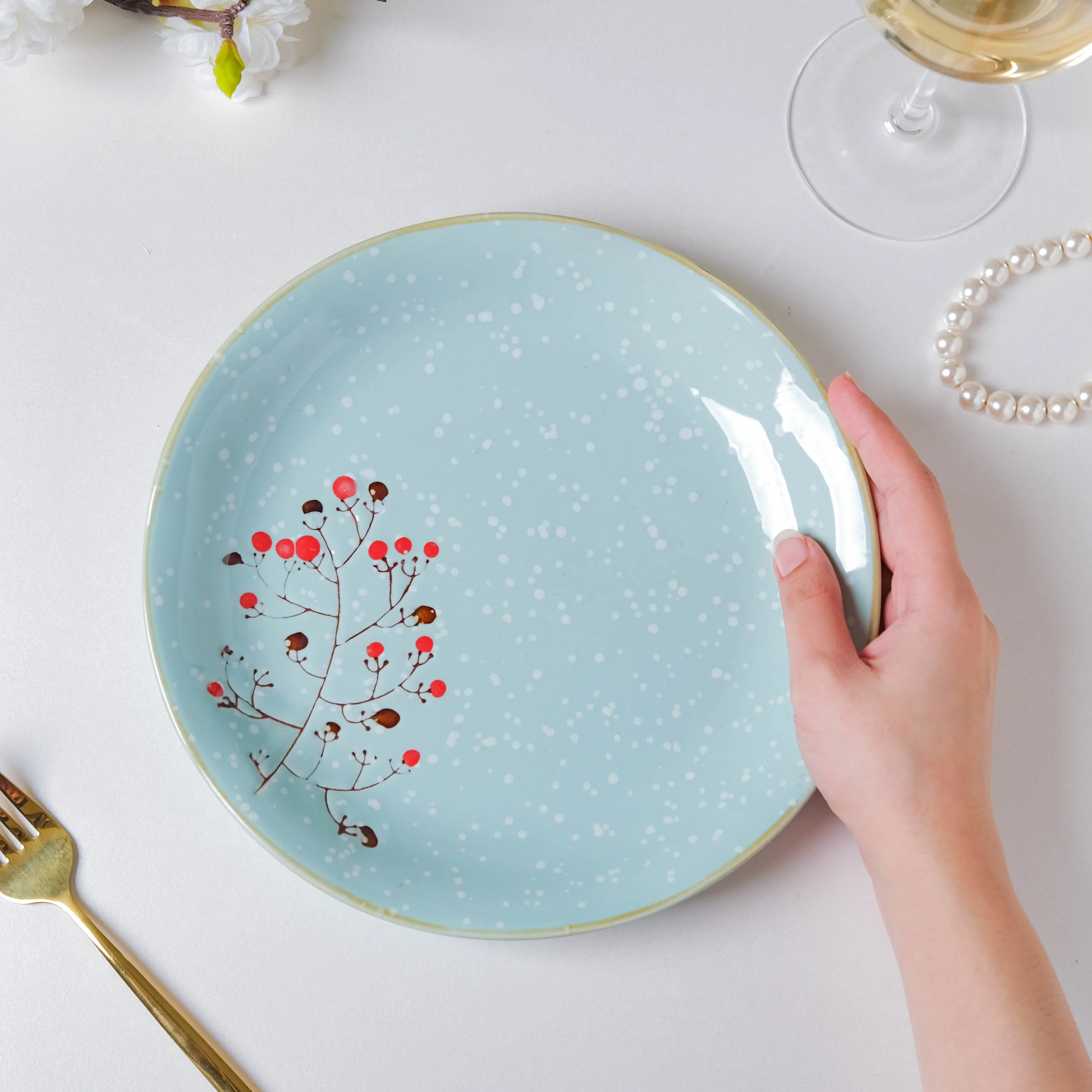 Cherry Gloss Dinner Plate 9 Inch - Image 3