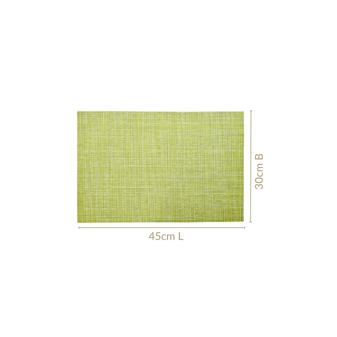 Crosshatch Green Placemat Set Of 6 - Image 4